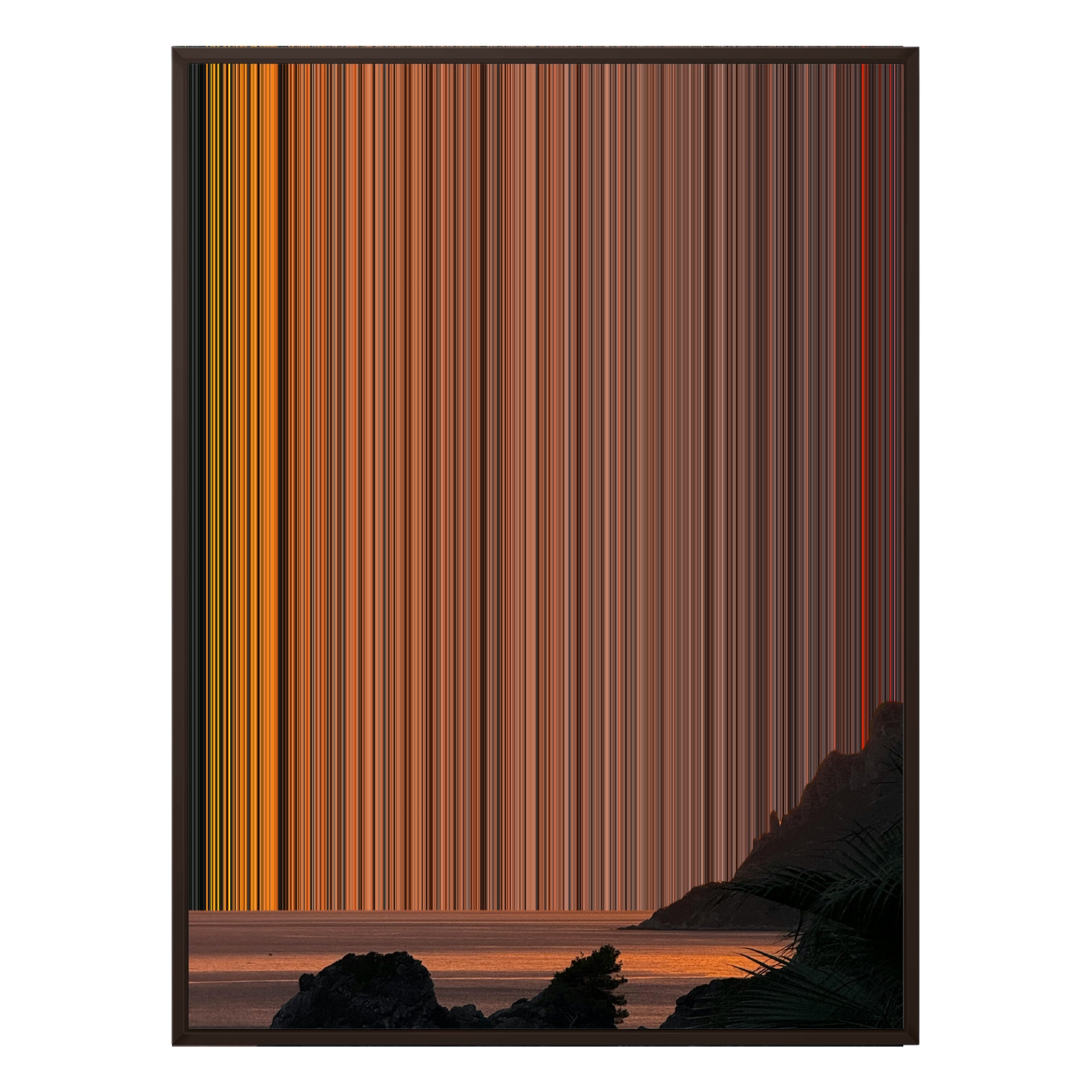 28×34" Metallic Float Frame Canvas - Brown Frame variant