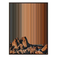 28×34" Metallic Float Frame Canvas - Brown Frame variant