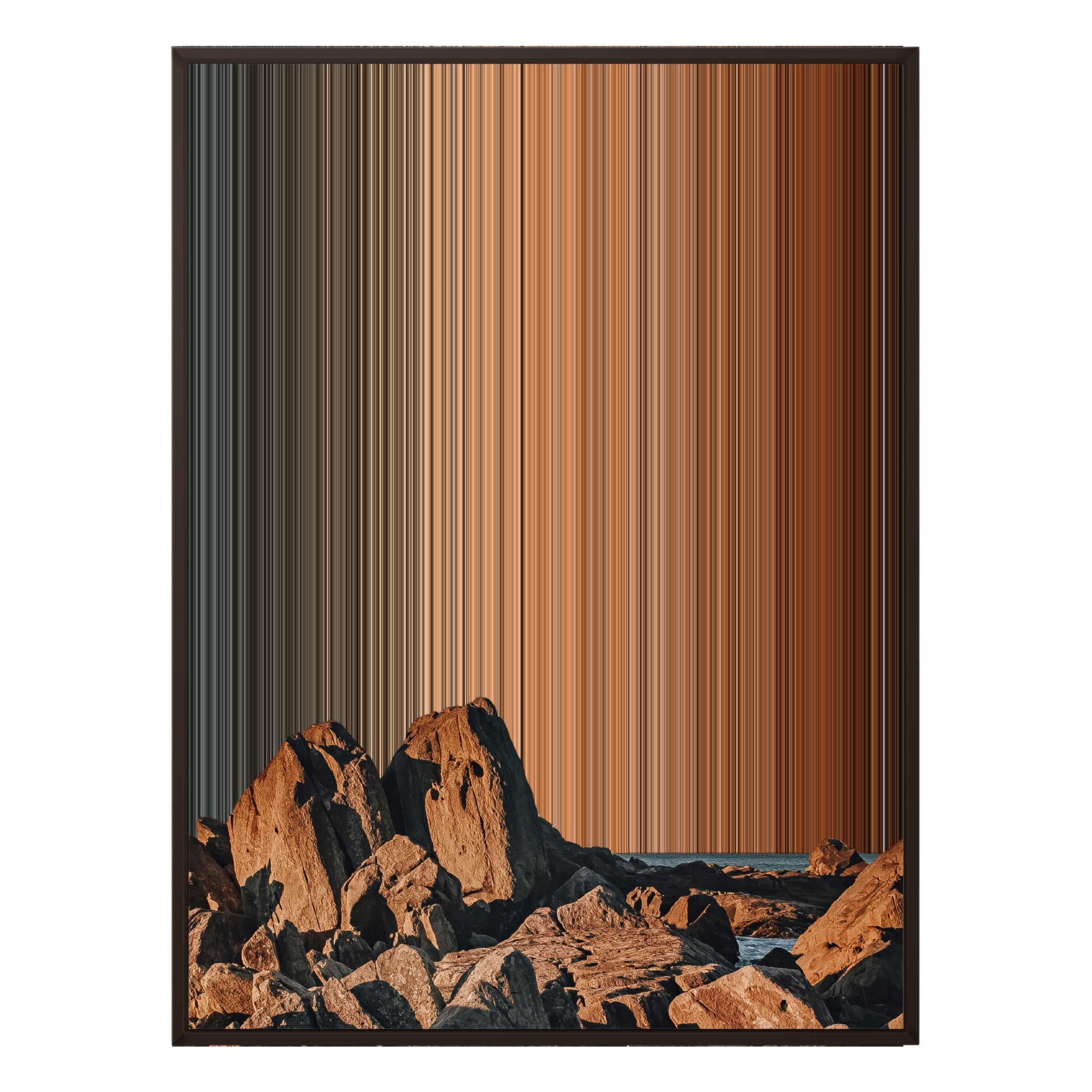 28×34" Metallic Float Frame Canvas - Brown Frame variant