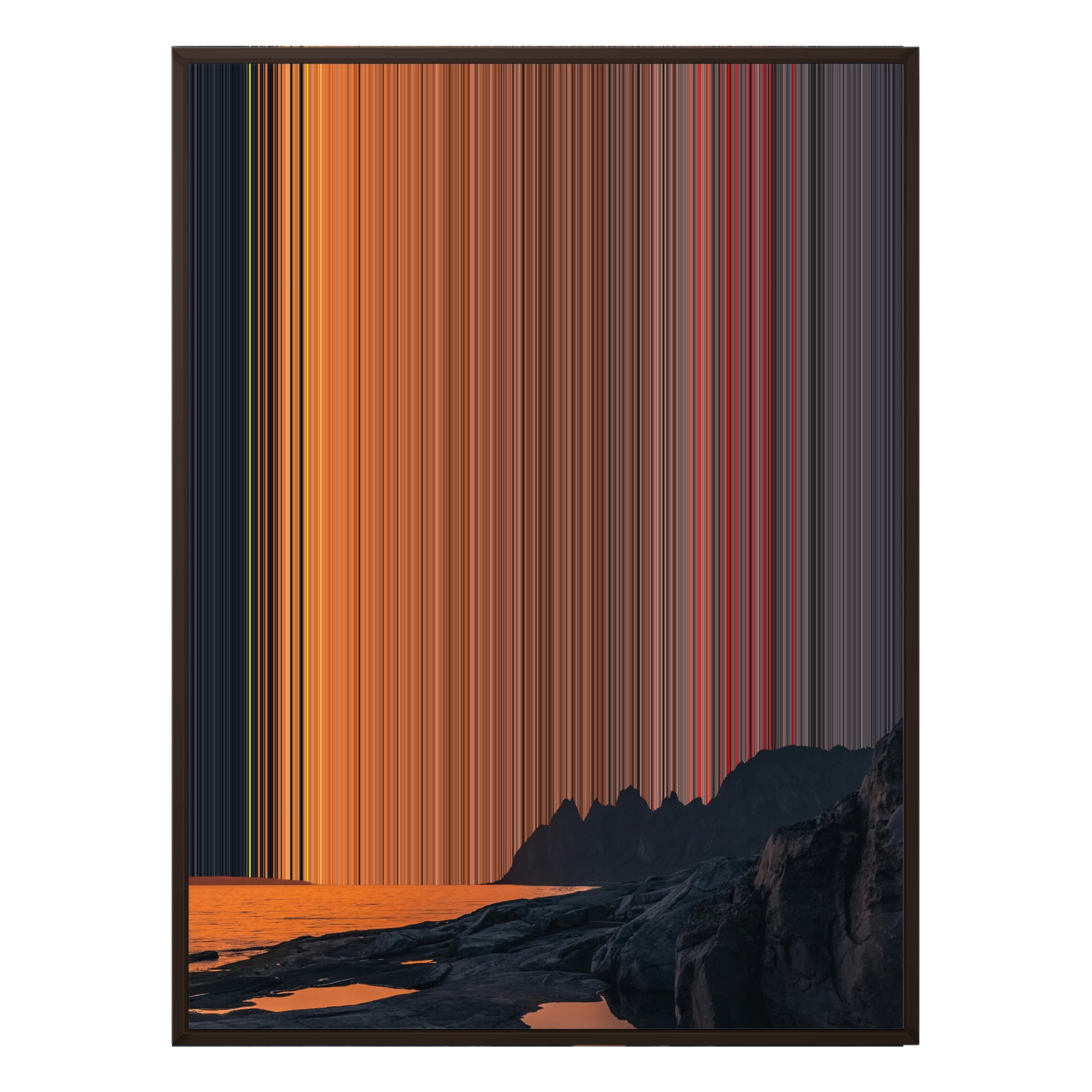 28×34" Metallic Float Frame Canvas - Brown Frame variant