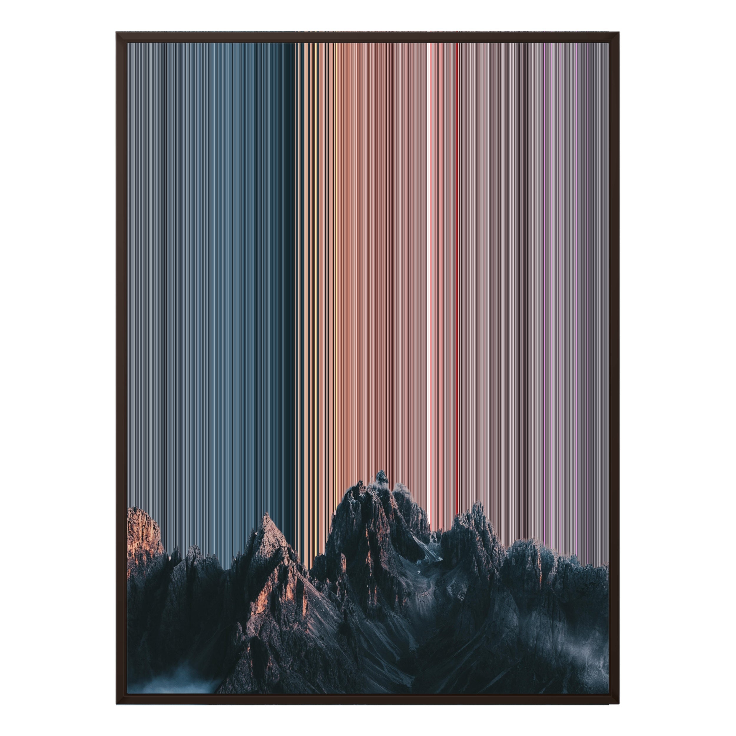 28×34" Metallic Float Frame Canvas - Brown Frame variant