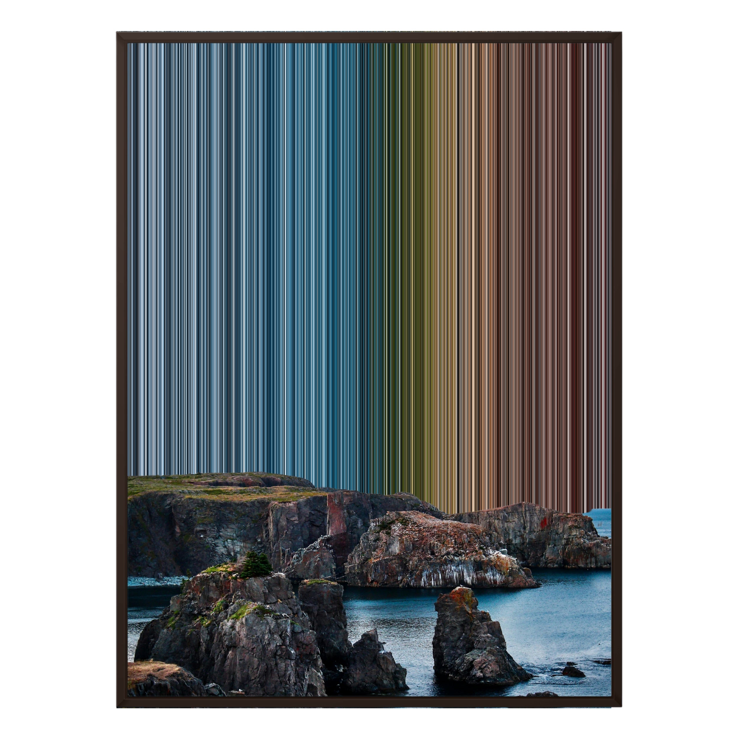 28×34" Metallic Float Frame Canvas - Brown Frame variant