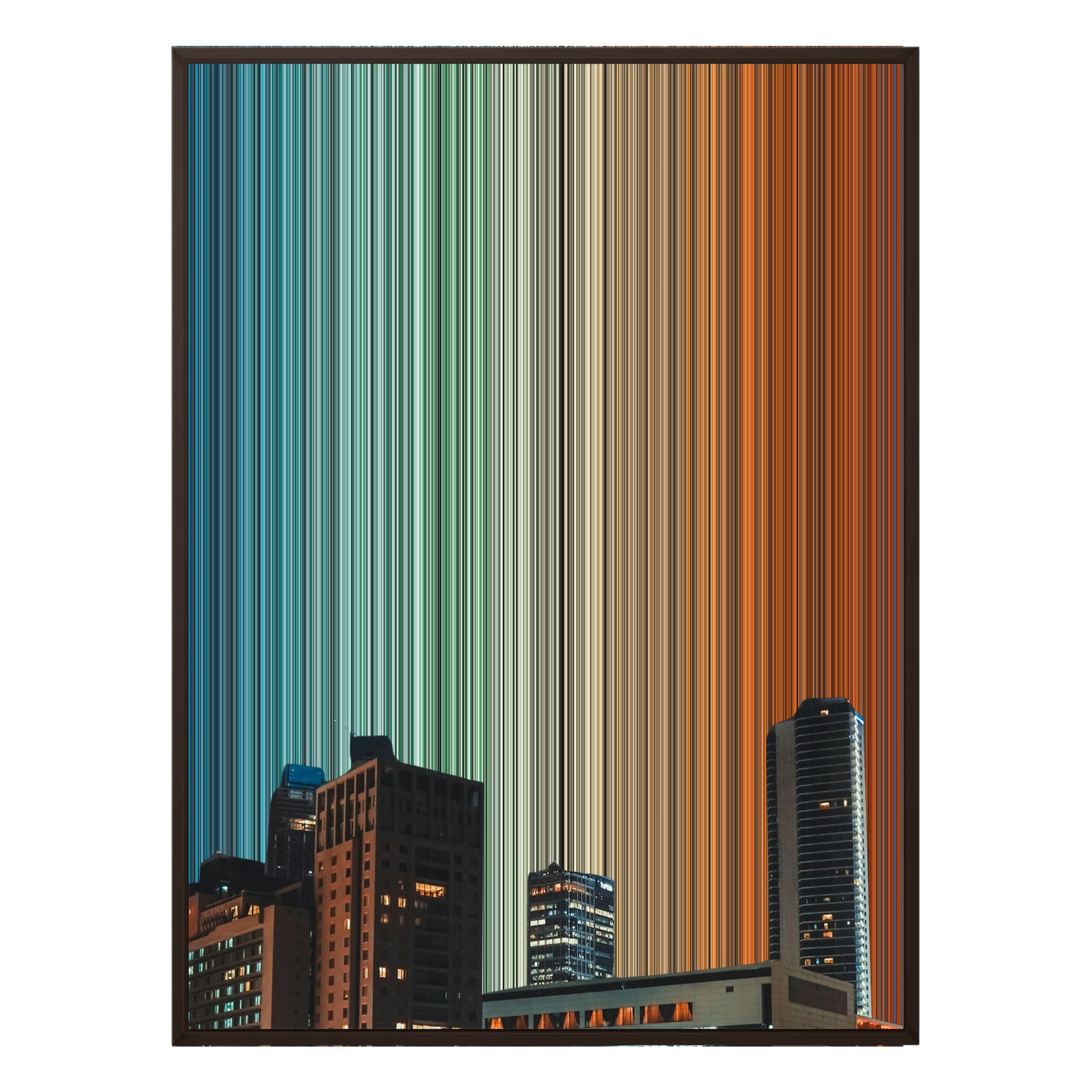 28×34" Metallic Float Frame Canvas - Brown Frame variant