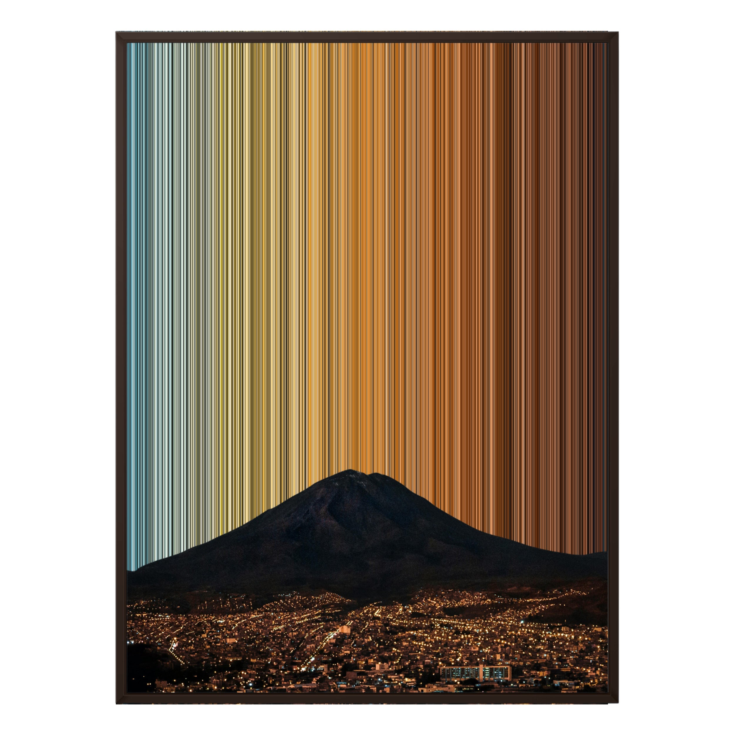 28×34" Metallic Float Frame Canvas - Brown Frame variant