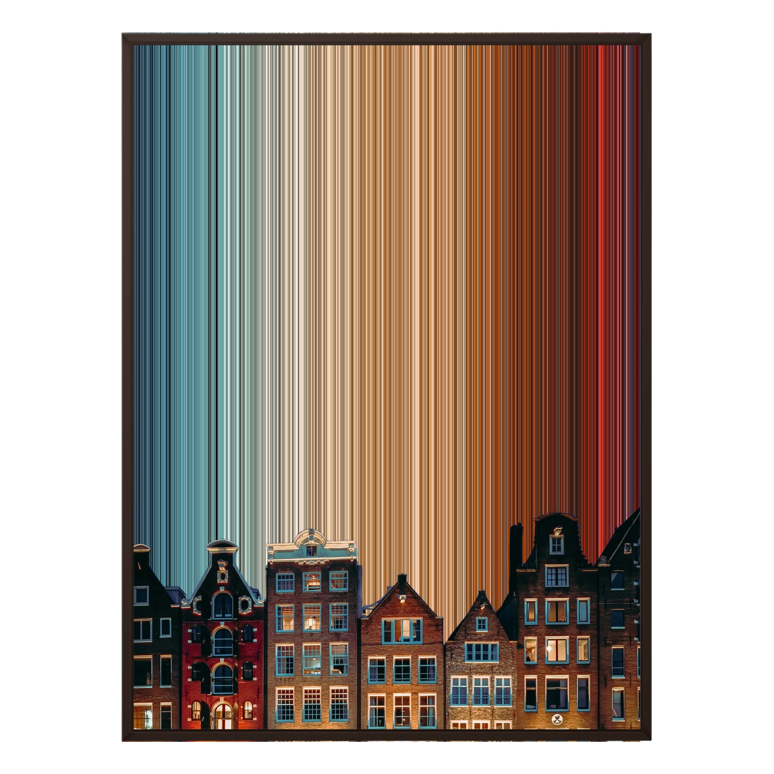 28×34" Metallic Float Frame Canvas - Brown Frame variant