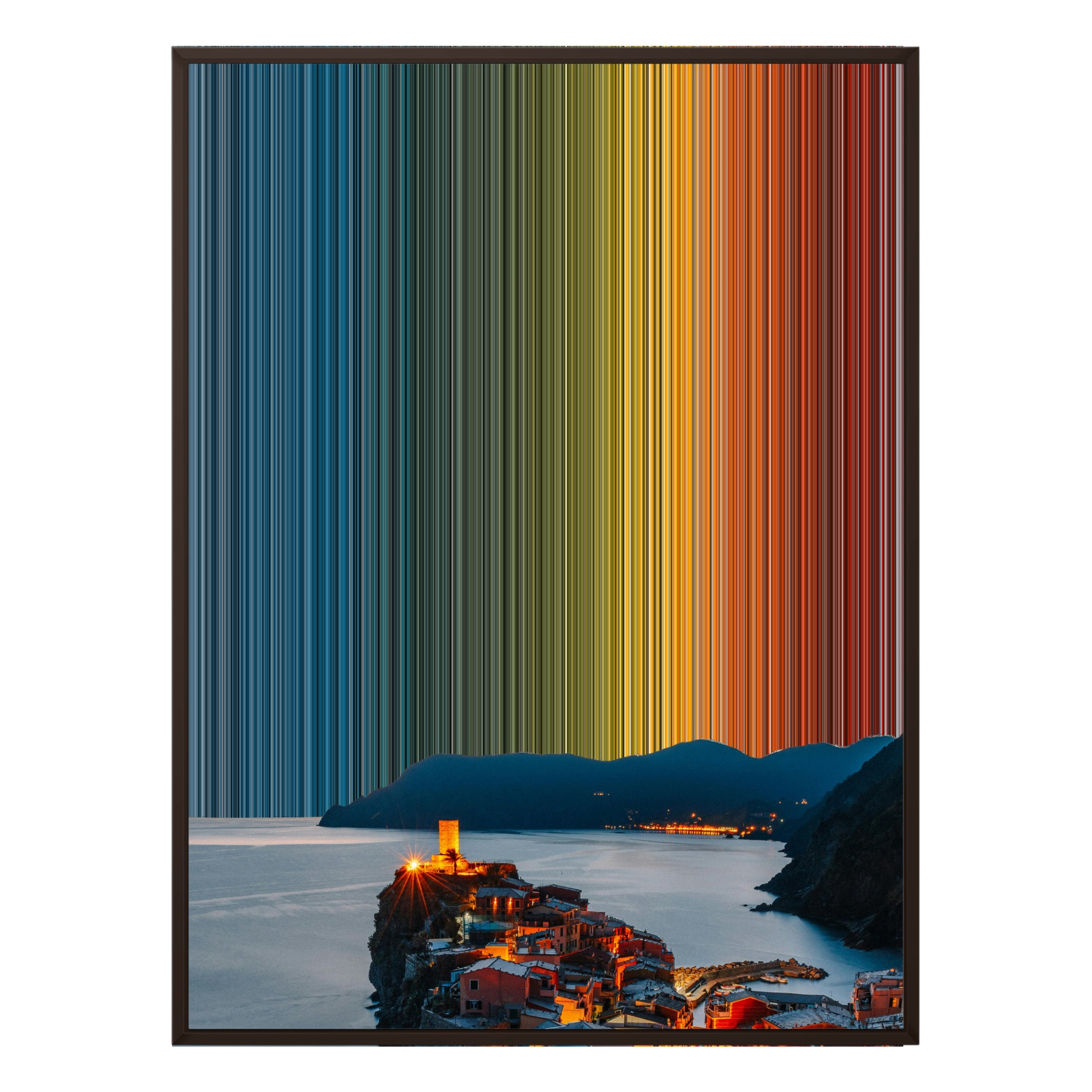 28×34" Metallic Float Frame Canvas - Brown Frame variant