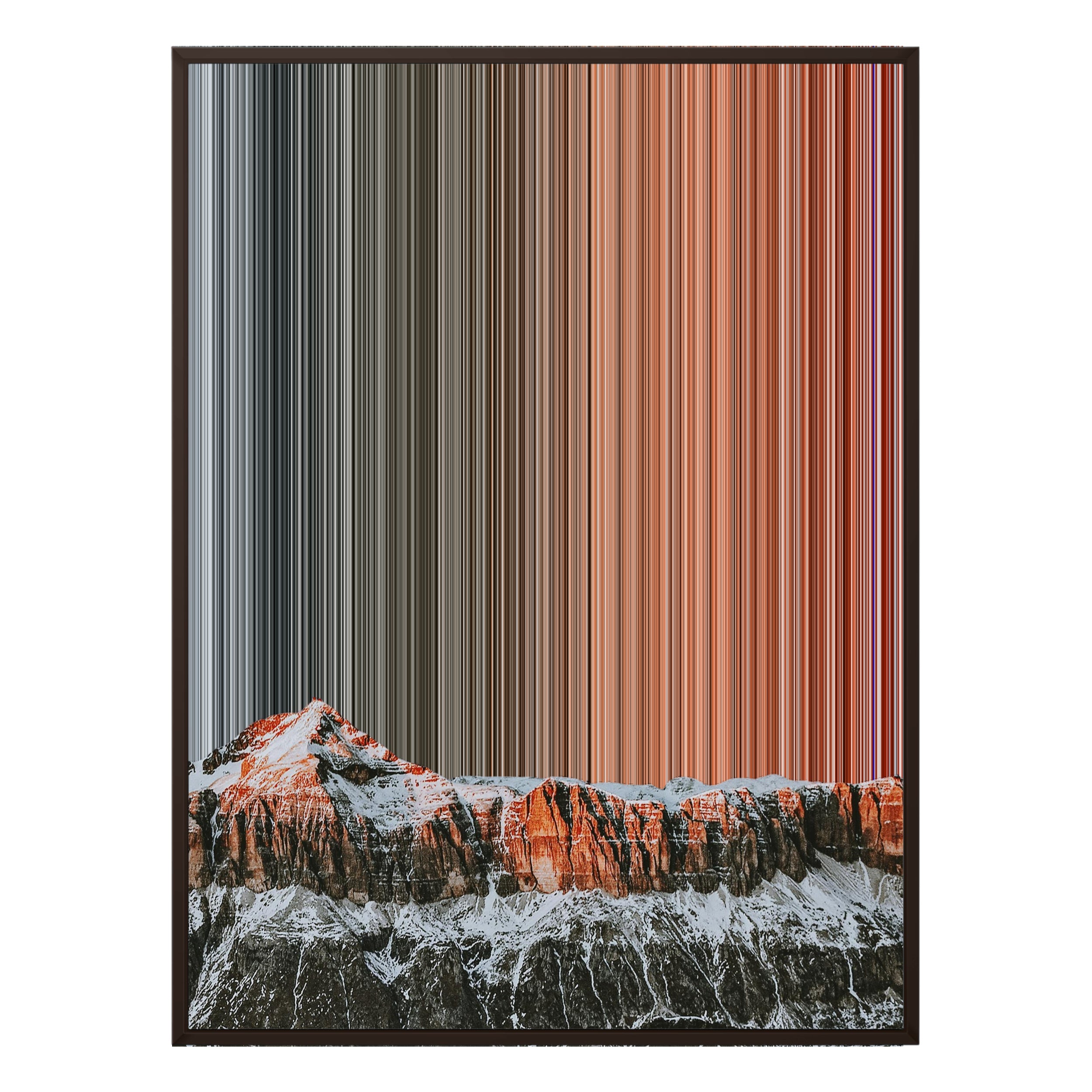 28×34" Metallic Float Frame Canvas - Brown Frame variant