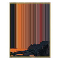 28×34" Metallic Float Frame Canvas - Gold Frame variant