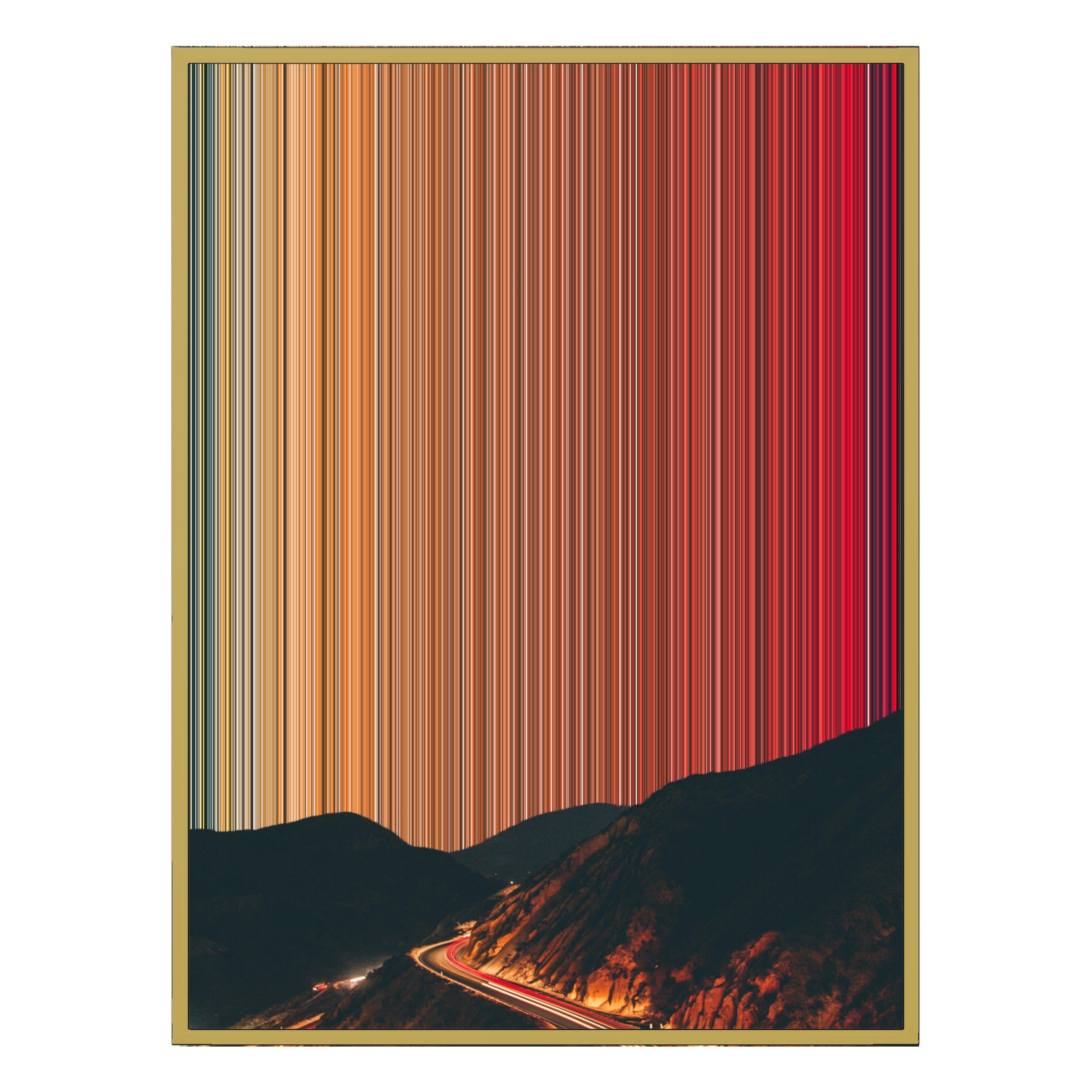 28×34" Metallic Float Frame Canvas - Gold Frame variant