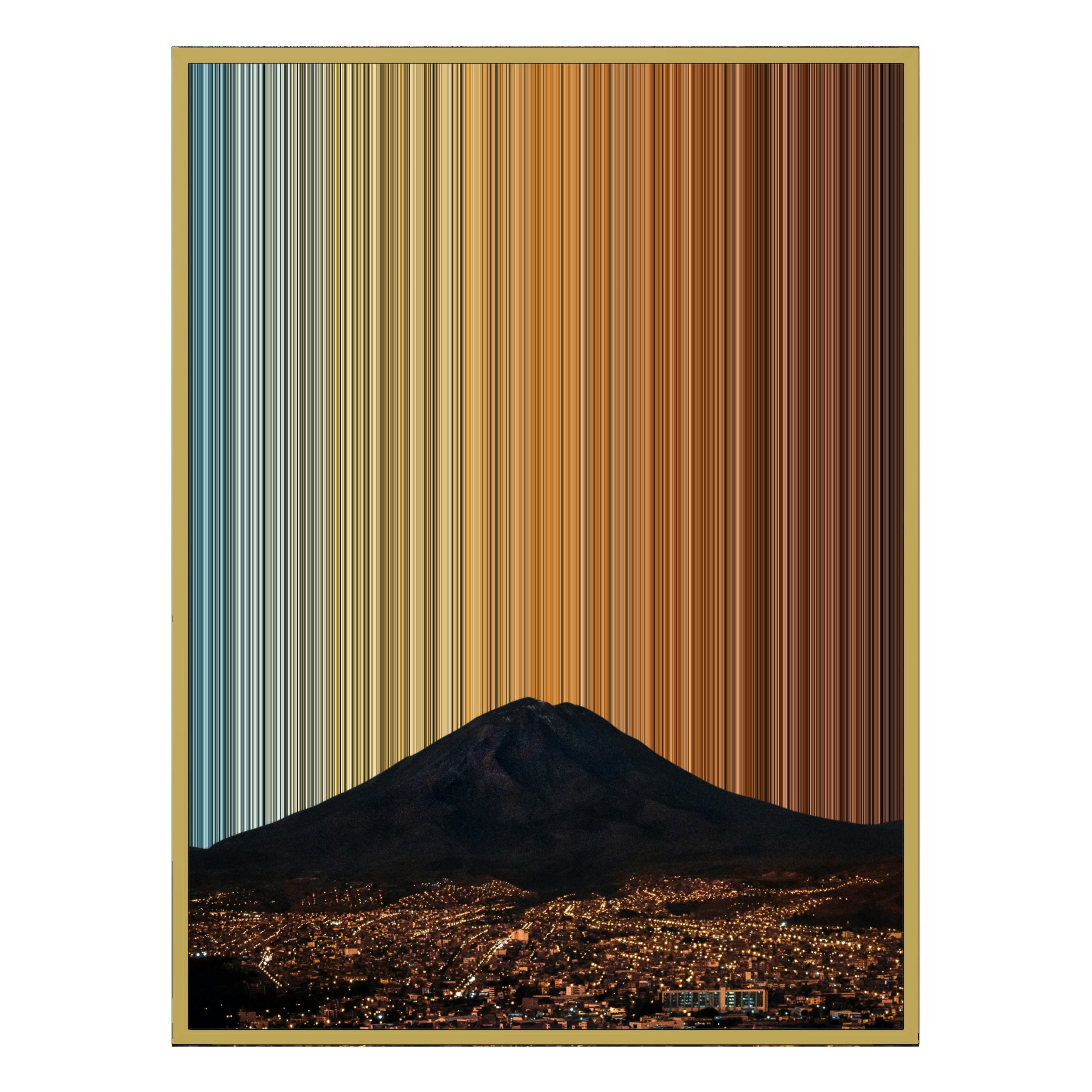 28×34" Metallic Float Frame Canvas - Gold Frame variant