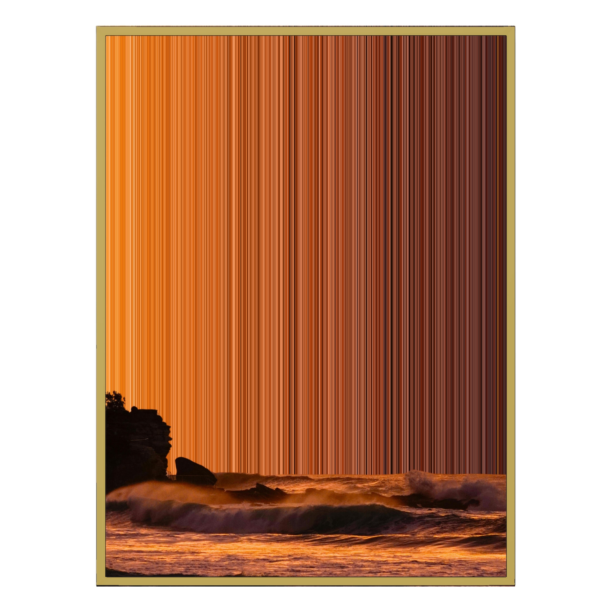 28×34" Metallic Float Frame Canvas - Gold Frame variant