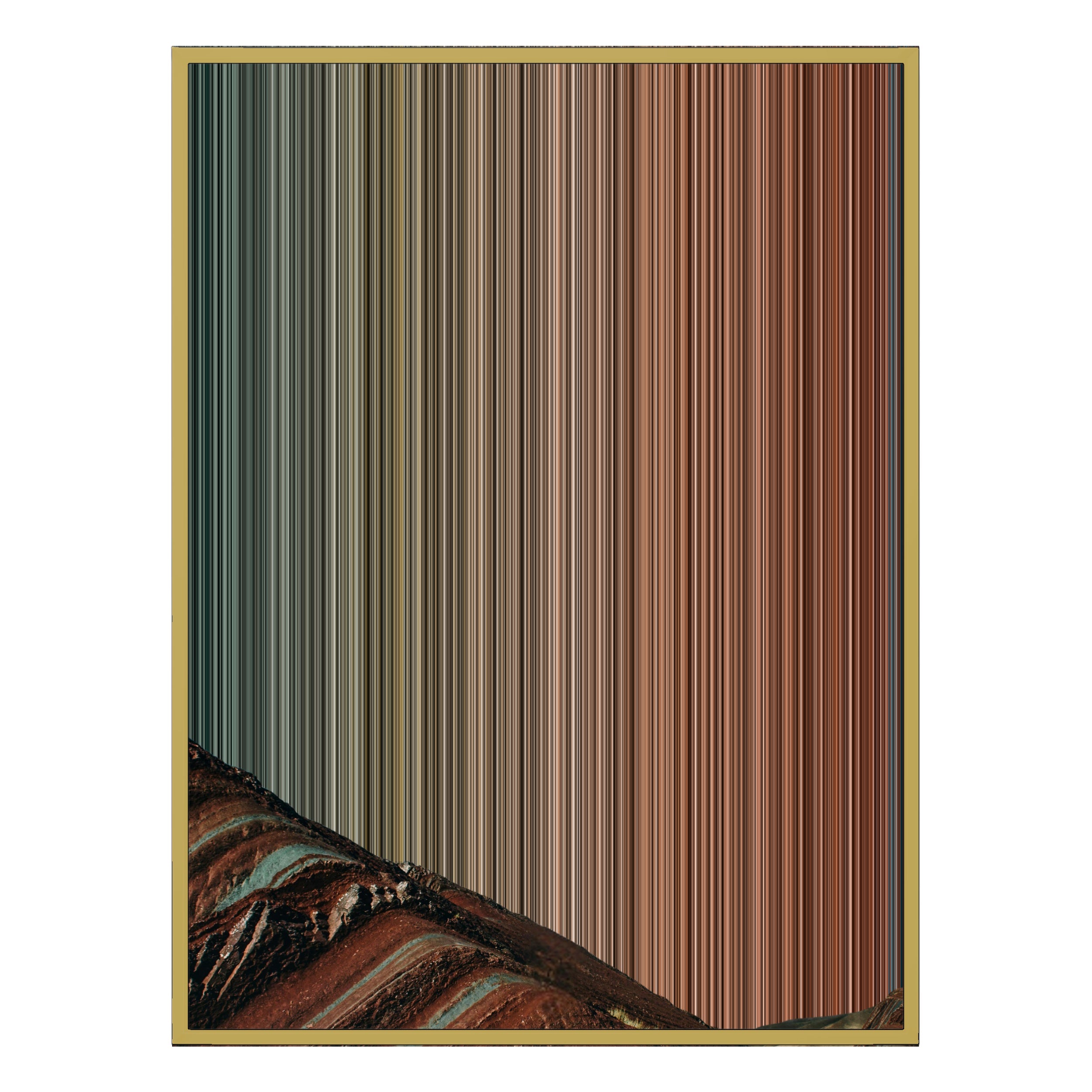 28×34" Metallic Float Frame Canvas - Gold Frame variant