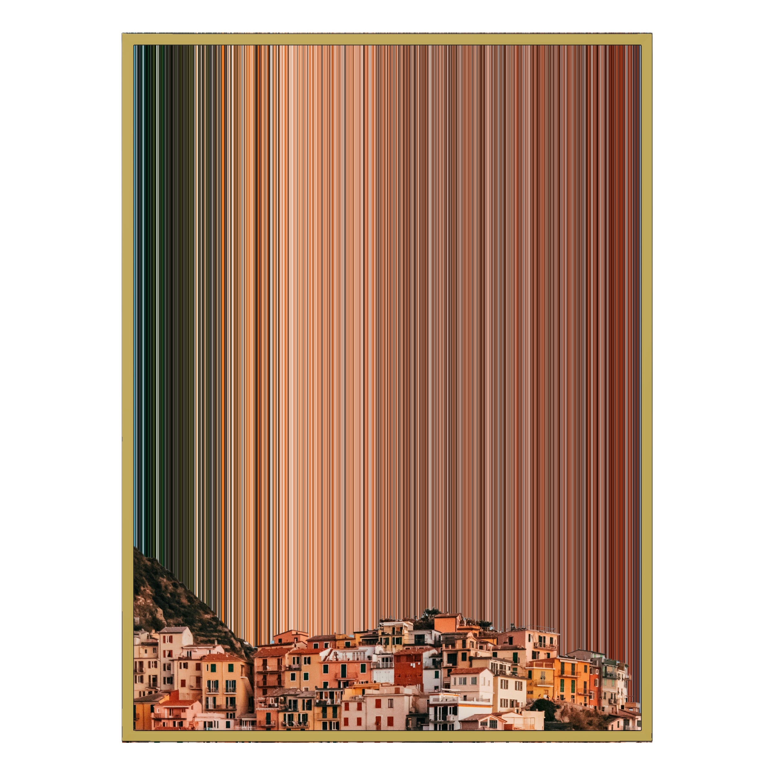 28×34" Metallic Float Frame Canvas - Gold Frame variant