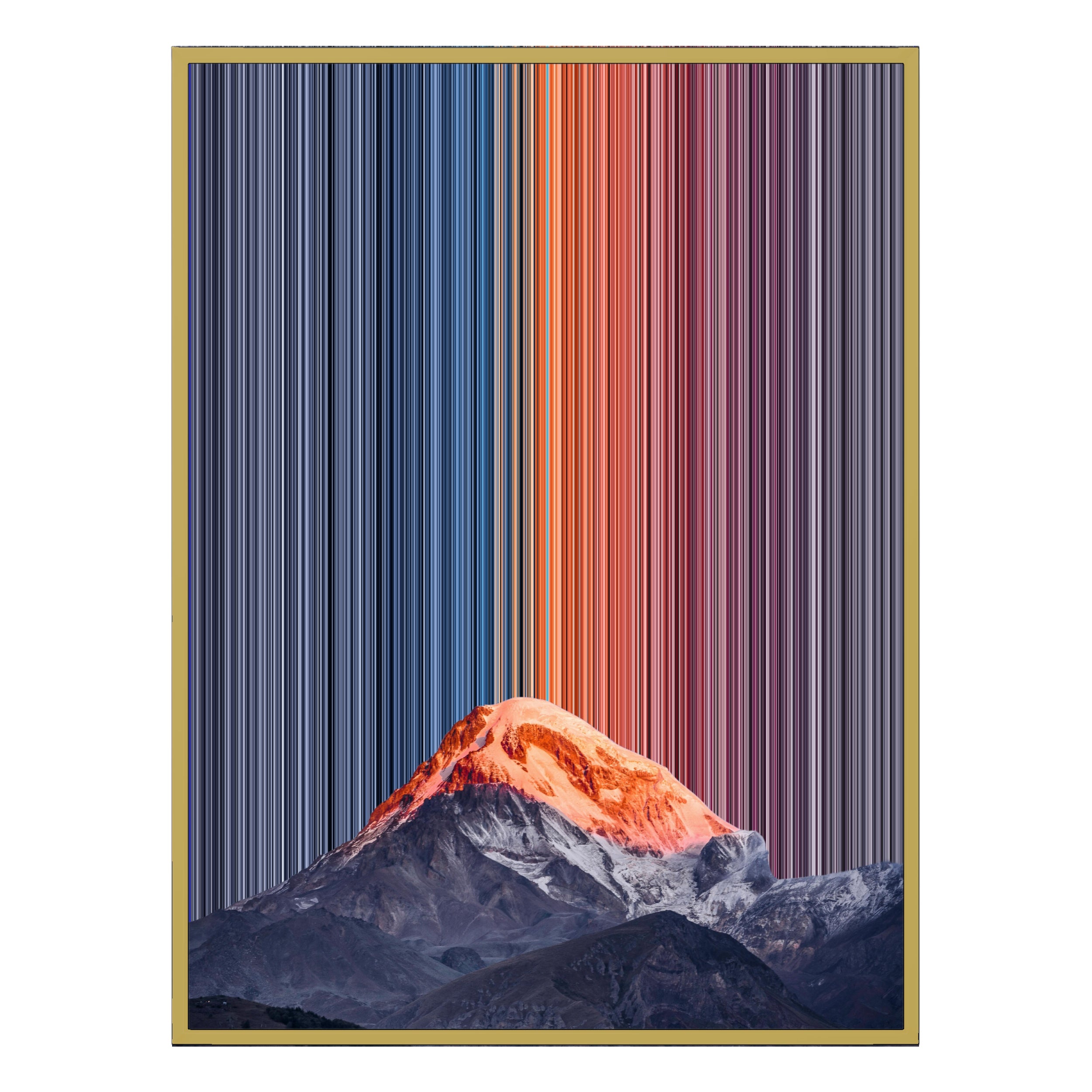 28×34" Metallic Float Frame Canvas - Gold Frame variant