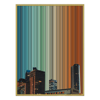 28×34" Metallic Float Frame Canvas - Gold Frame variant