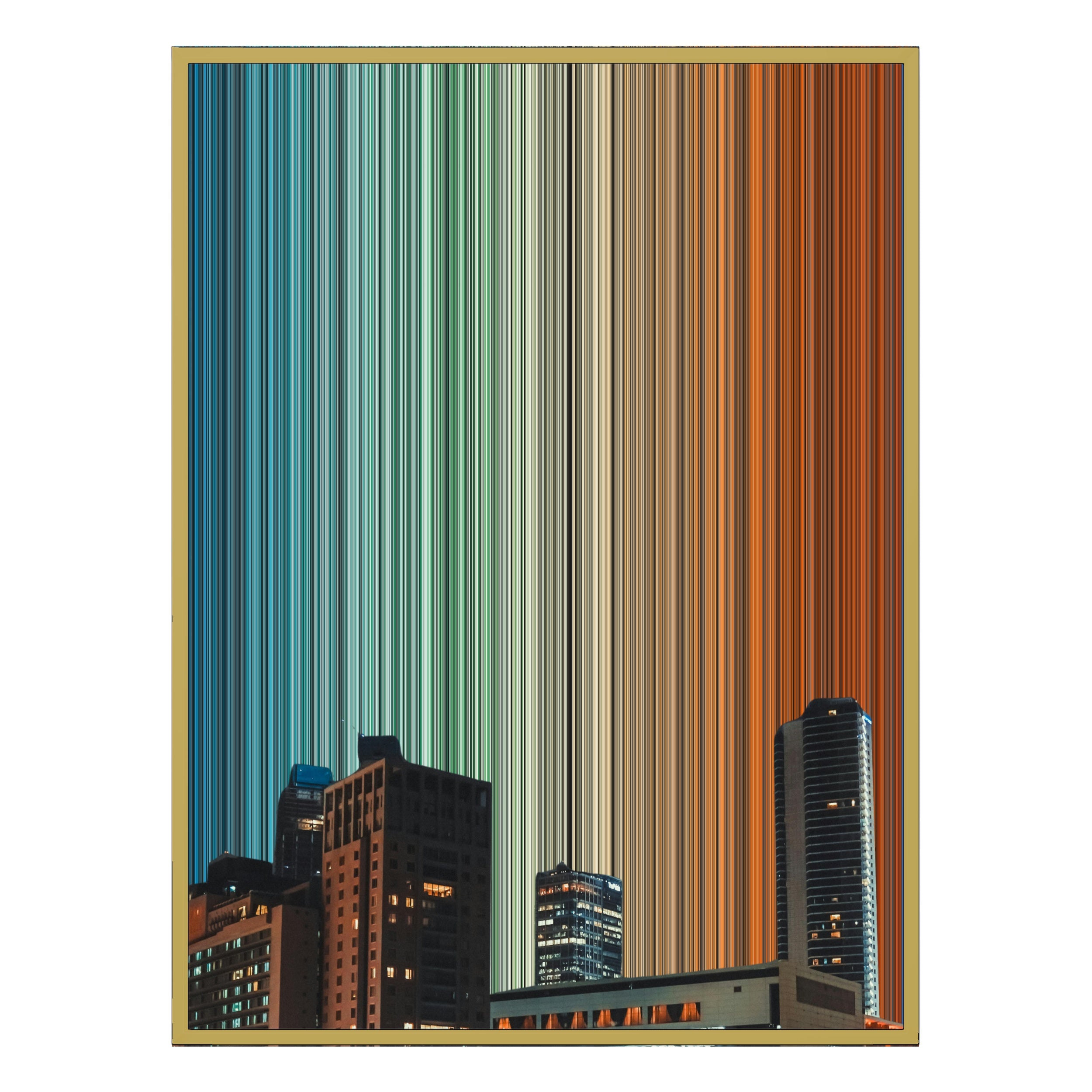 28×34" Metallic Float Frame Canvas - Gold Frame variant