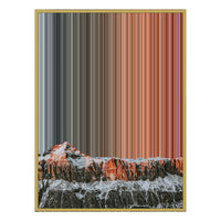 28×34" Metallic Float Frame Canvas - Gold Frame variant