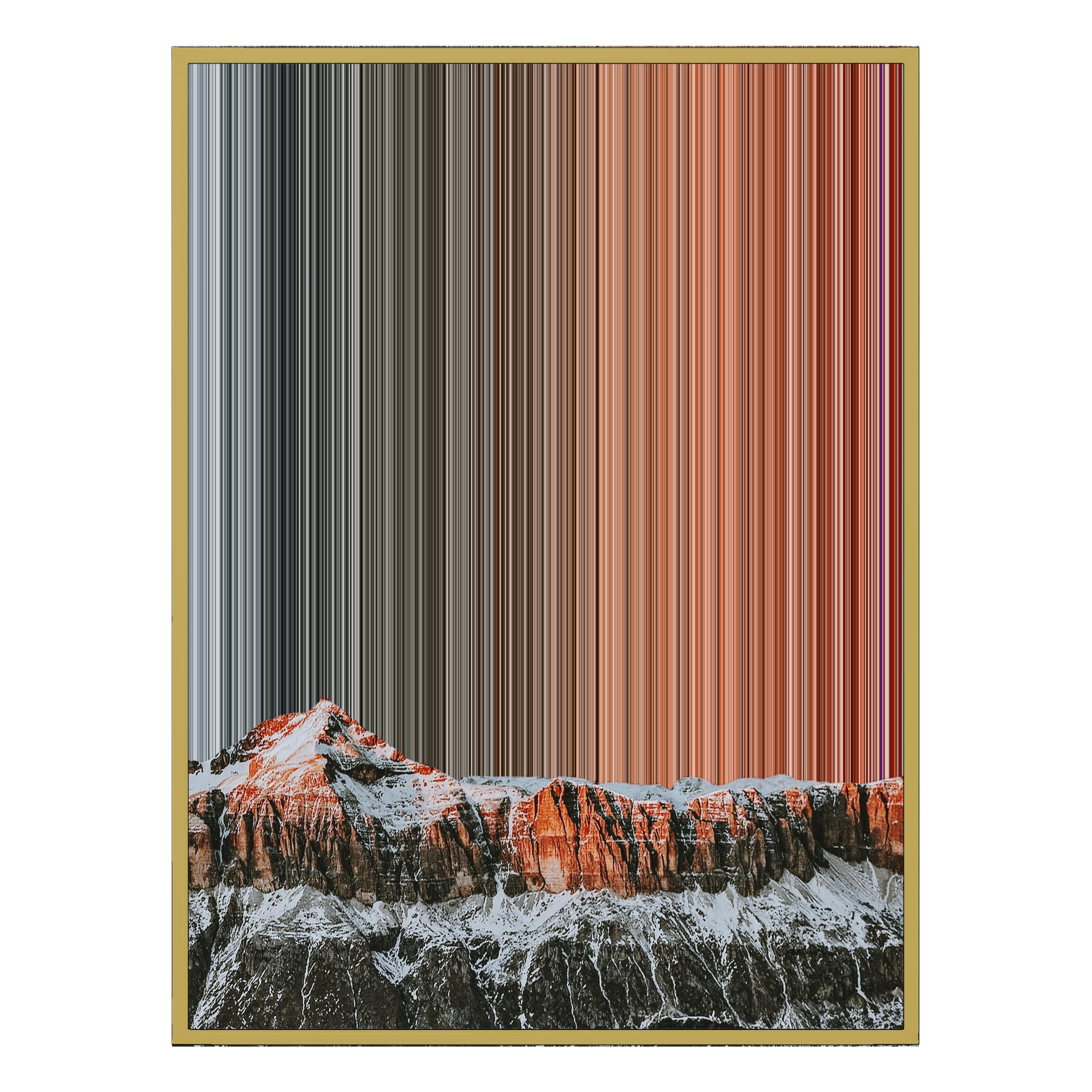 28×34" Metallic Float Frame Canvas - Gold Frame variant