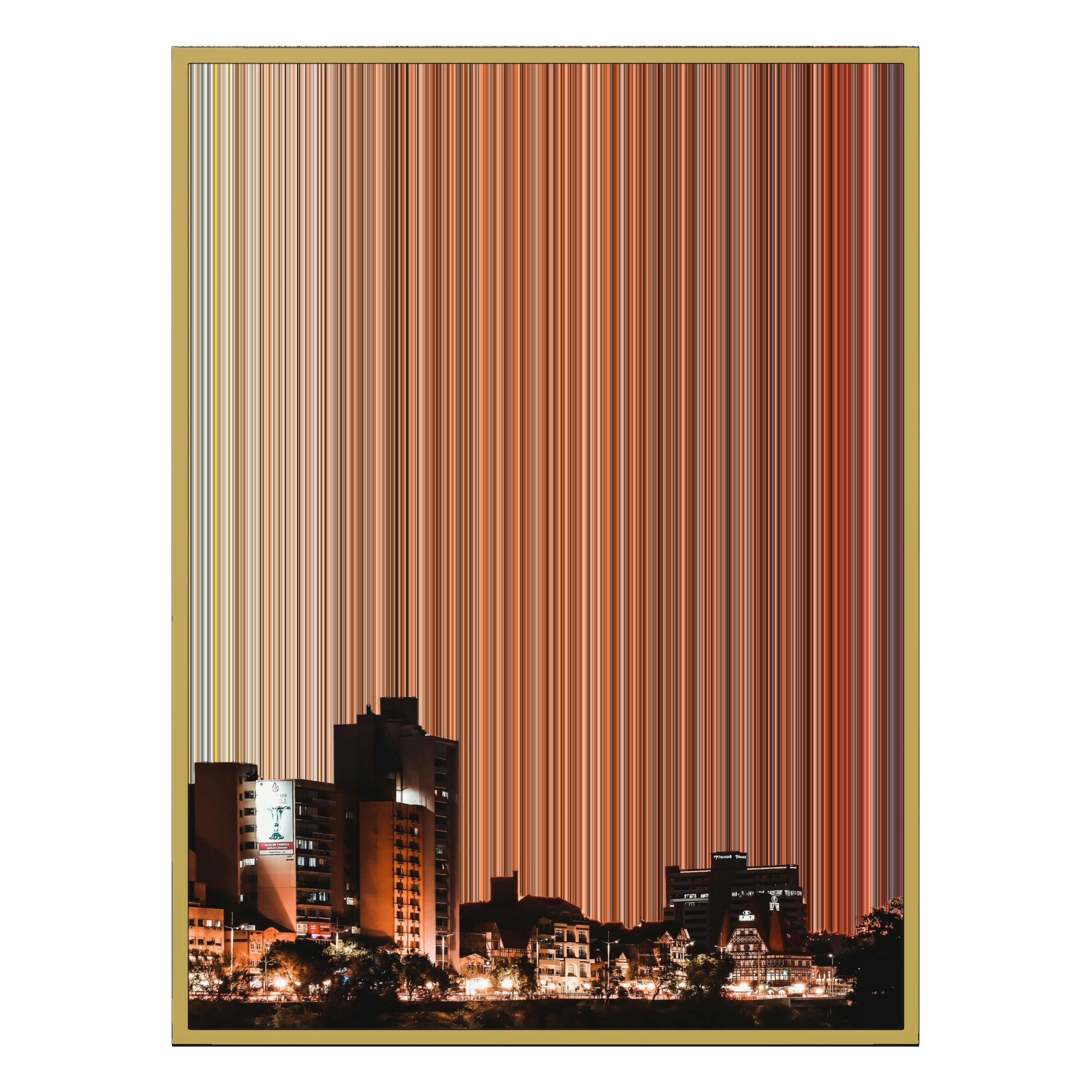 28×34" Metallic Float Frame Canvas - Gold Frame variant