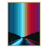 28×34" Metallic Float Frame Canvas - Gold Frame variant