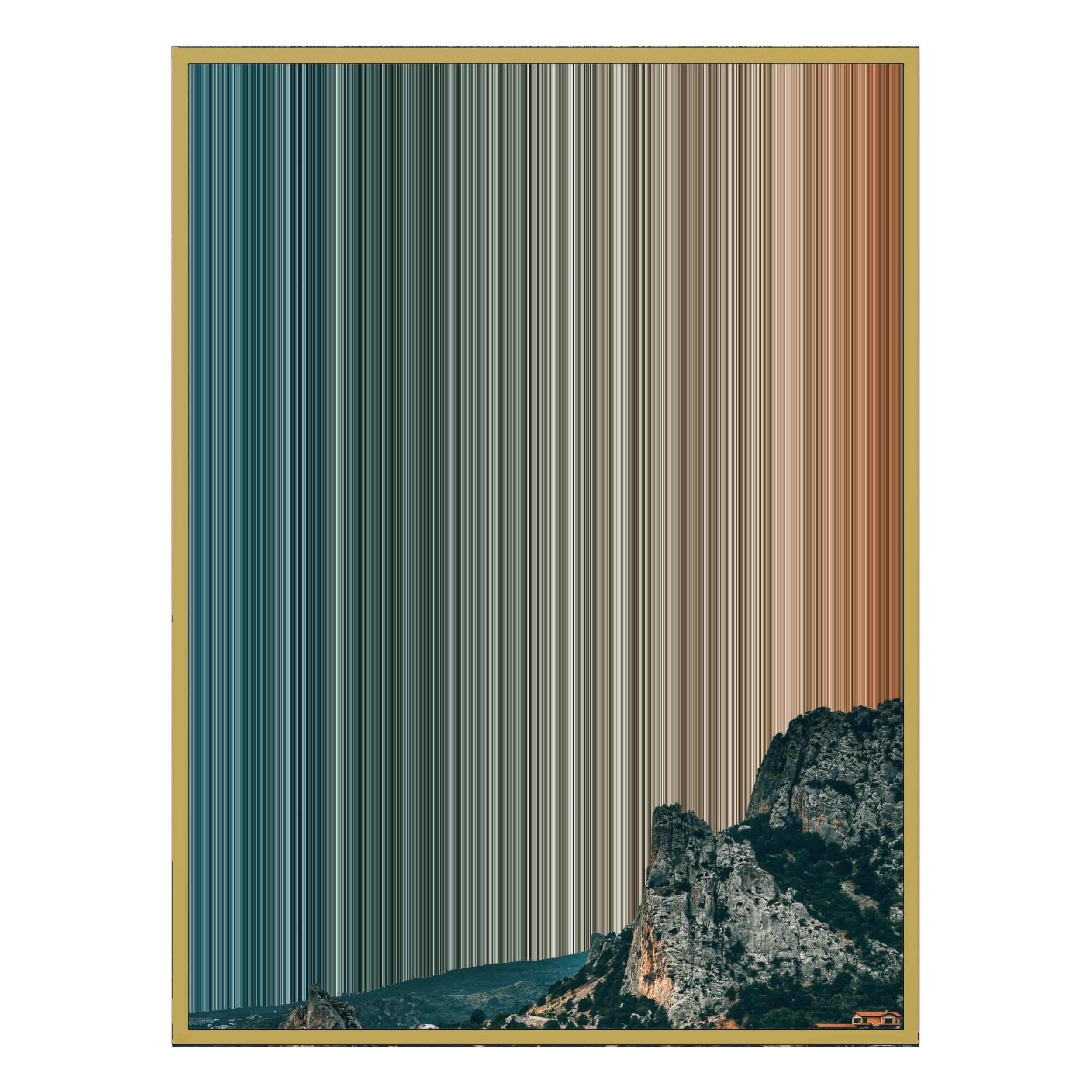 28×34" Metallic Float Frame Canvas - Gold Frame variant