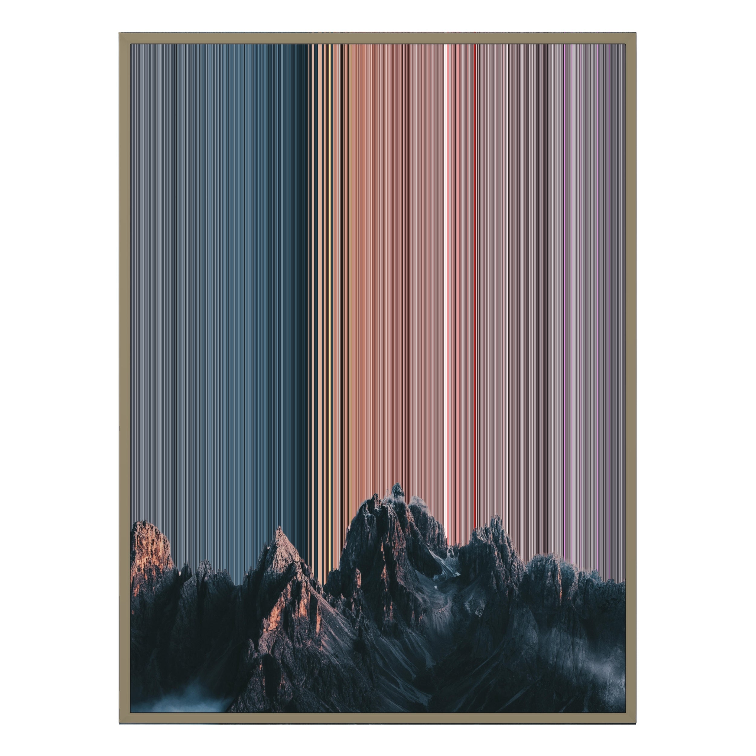 28×34" Metallic Float Frame Canvas - Natural Frame variant