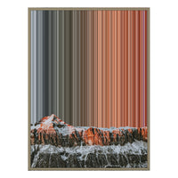 28×34" Metallic Float Frame Canvas - Natural Frame variant