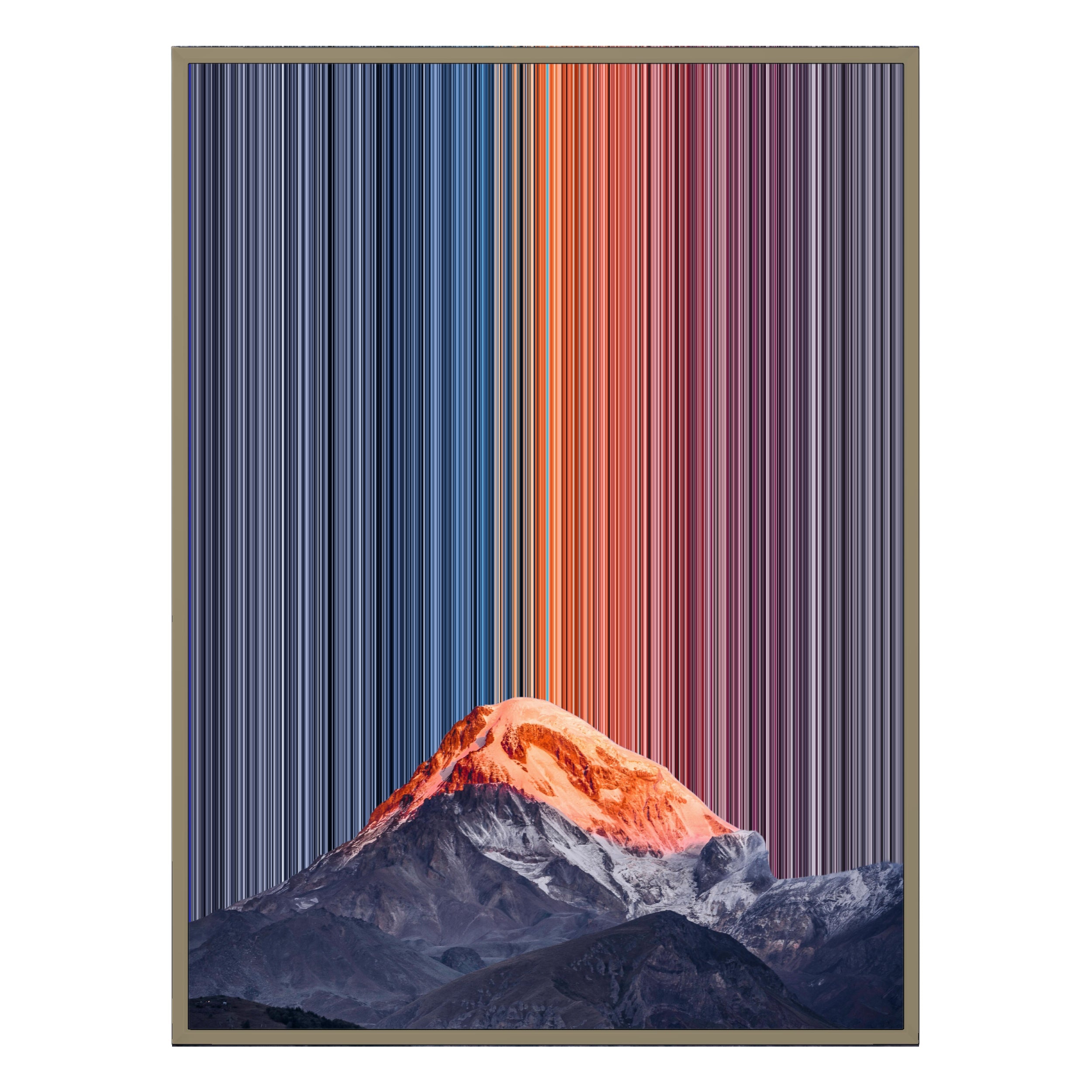 28×34" Metallic Float Frame Canvas - Natural Frame variant