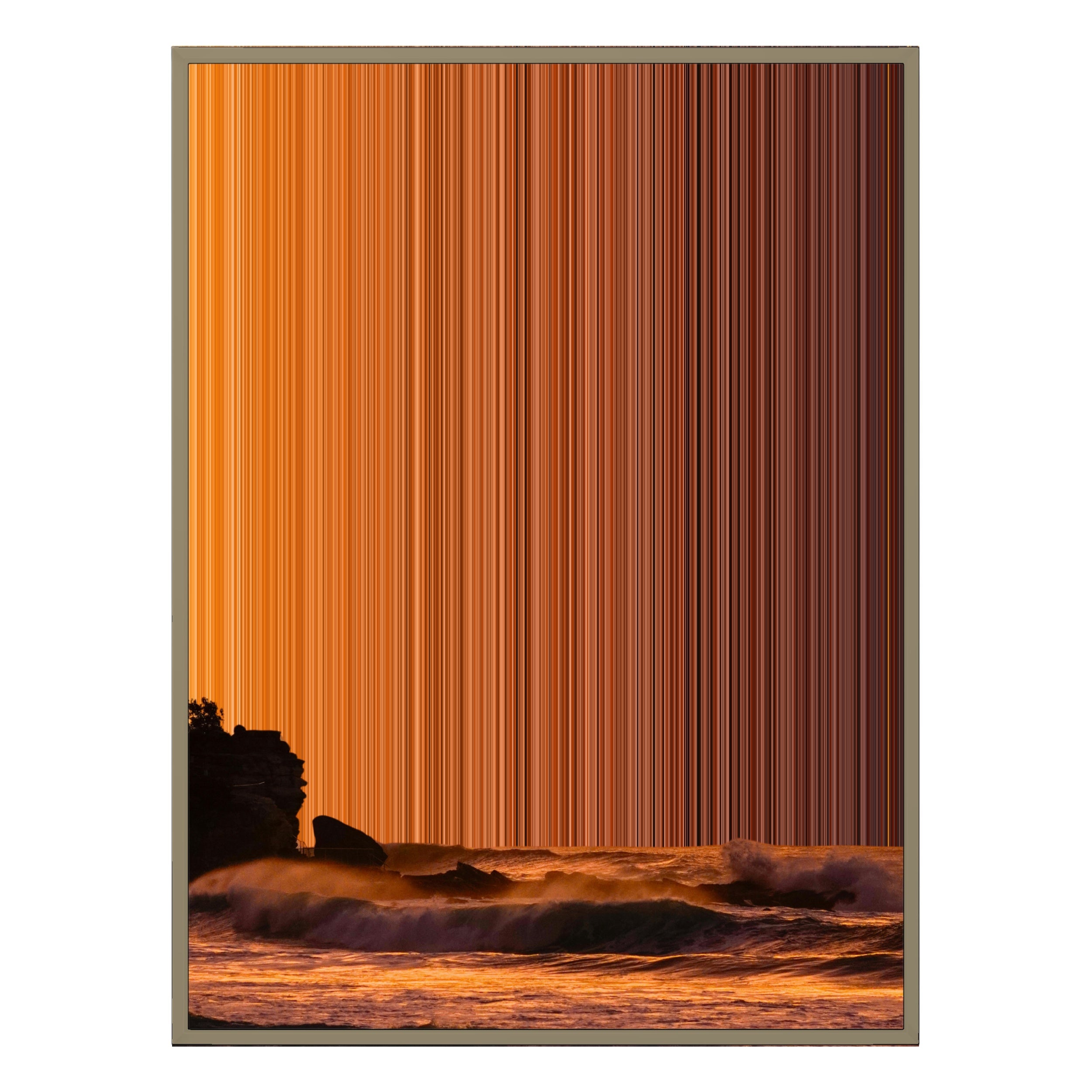 28×34" Metallic Float Frame Canvas - Natural Frame variant