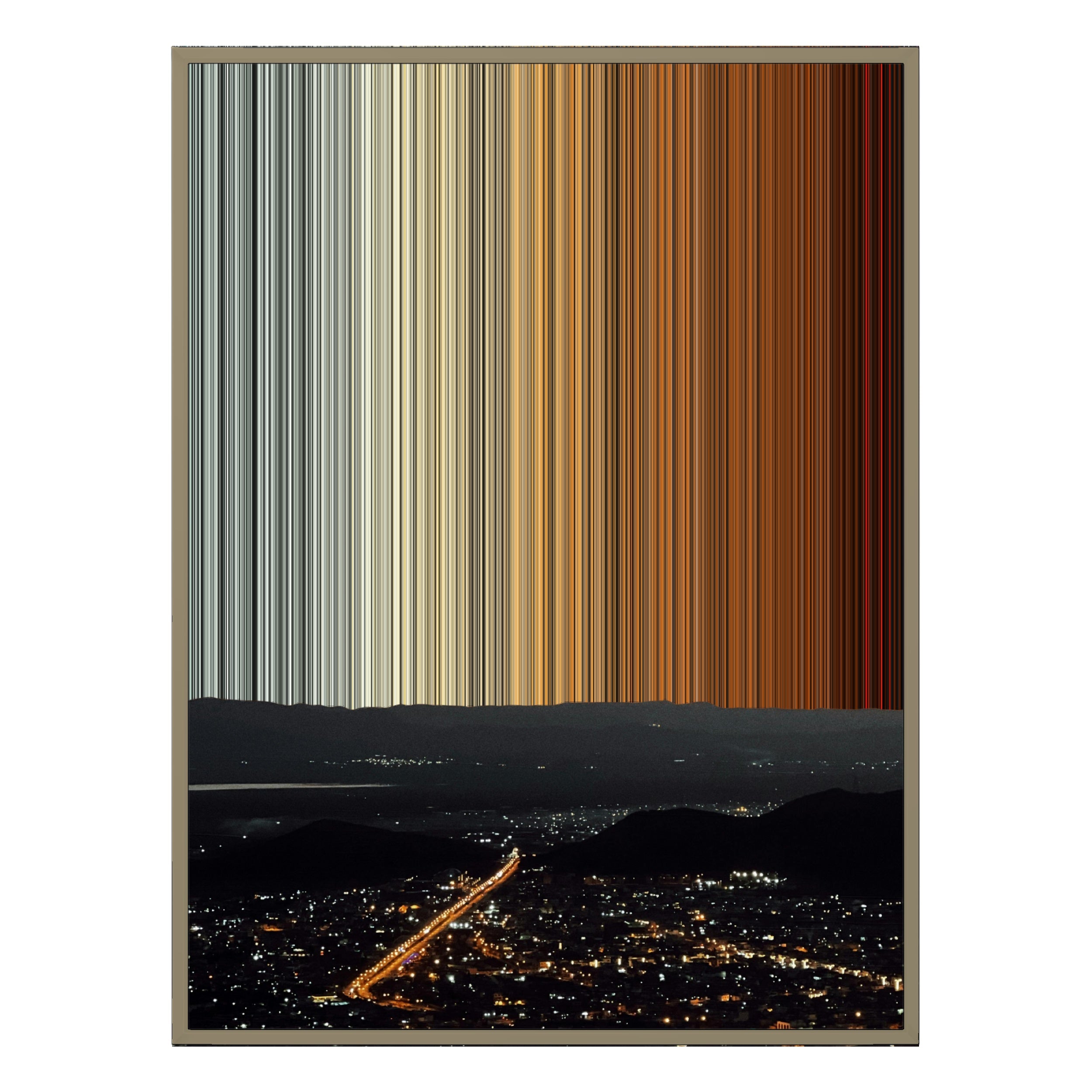 28×34" Metallic Float Frame Canvas - Natural Frame variant