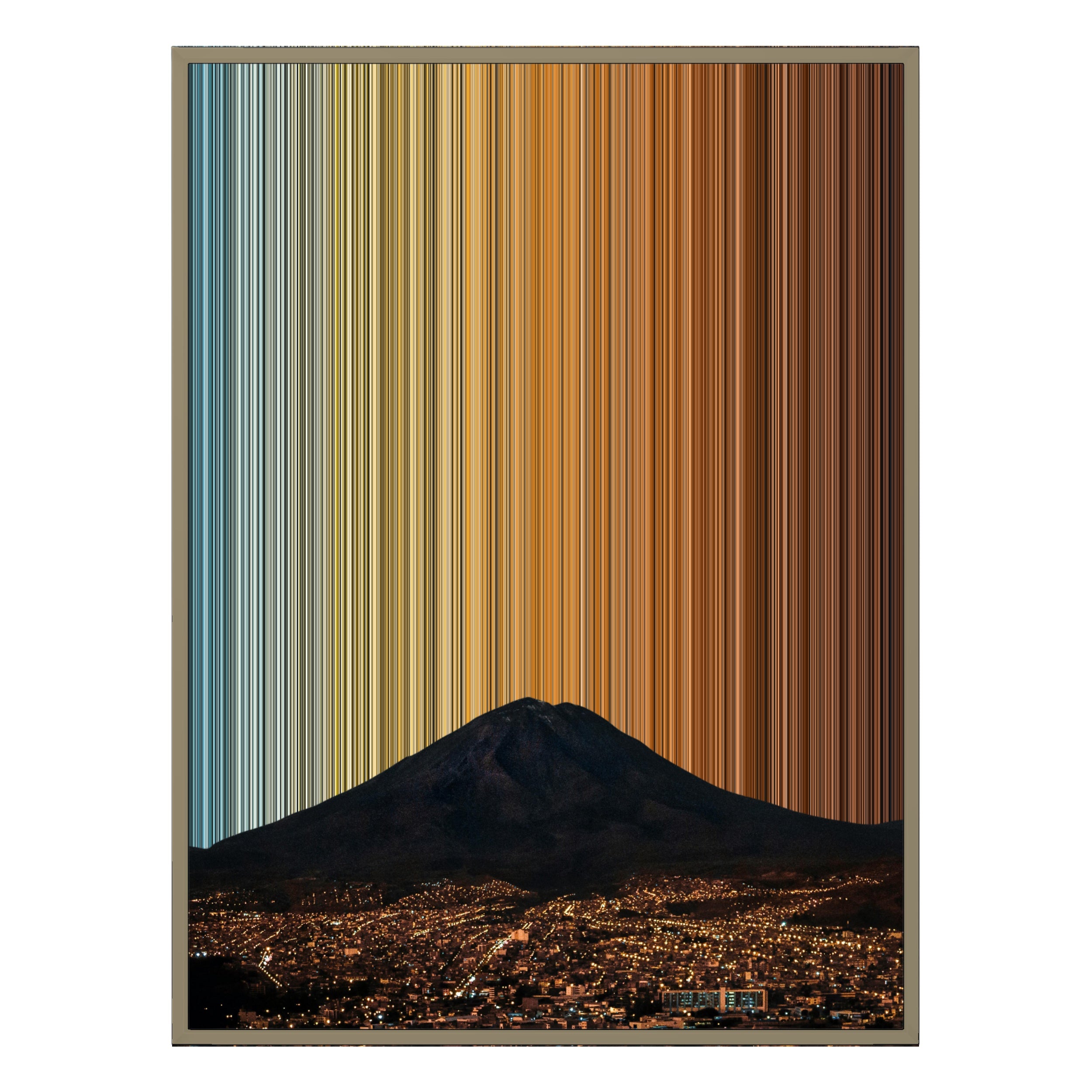 28×34" Metallic Float Frame Canvas - Natural Frame variant