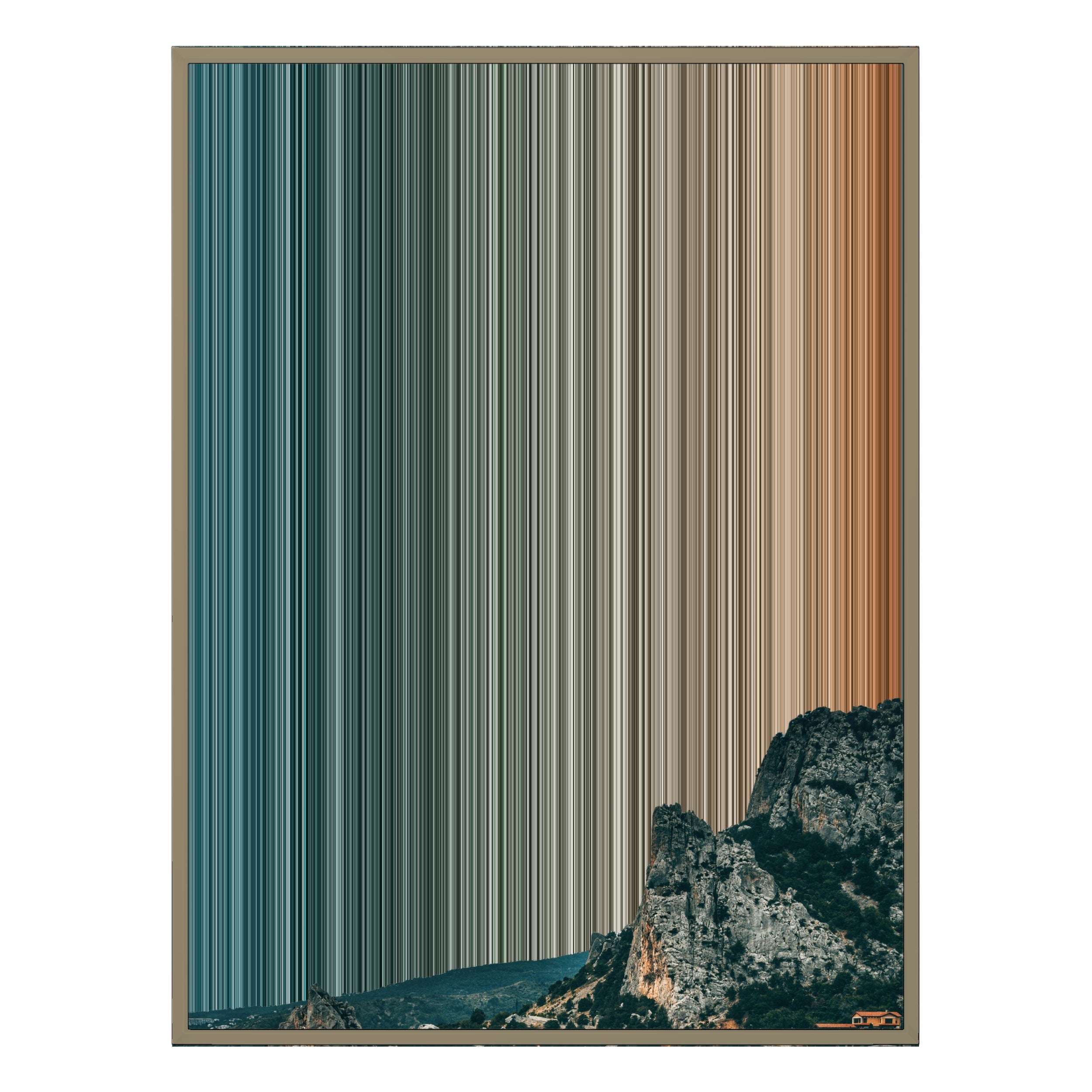 28×34" Metallic Float Frame Canvas - Natural Frame variant