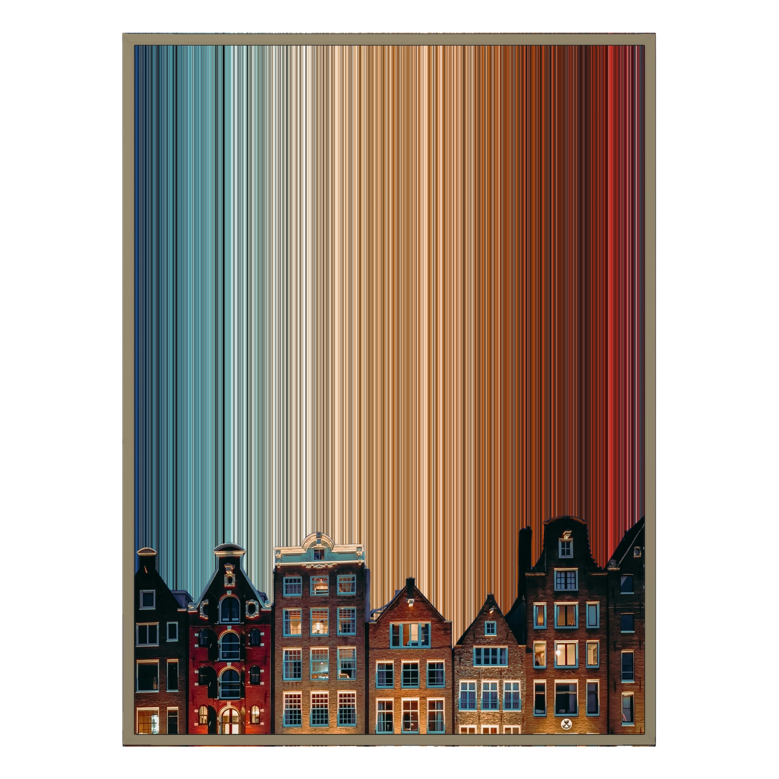 28×34" Metallic Float Frame Canvas - Natural Frame variant