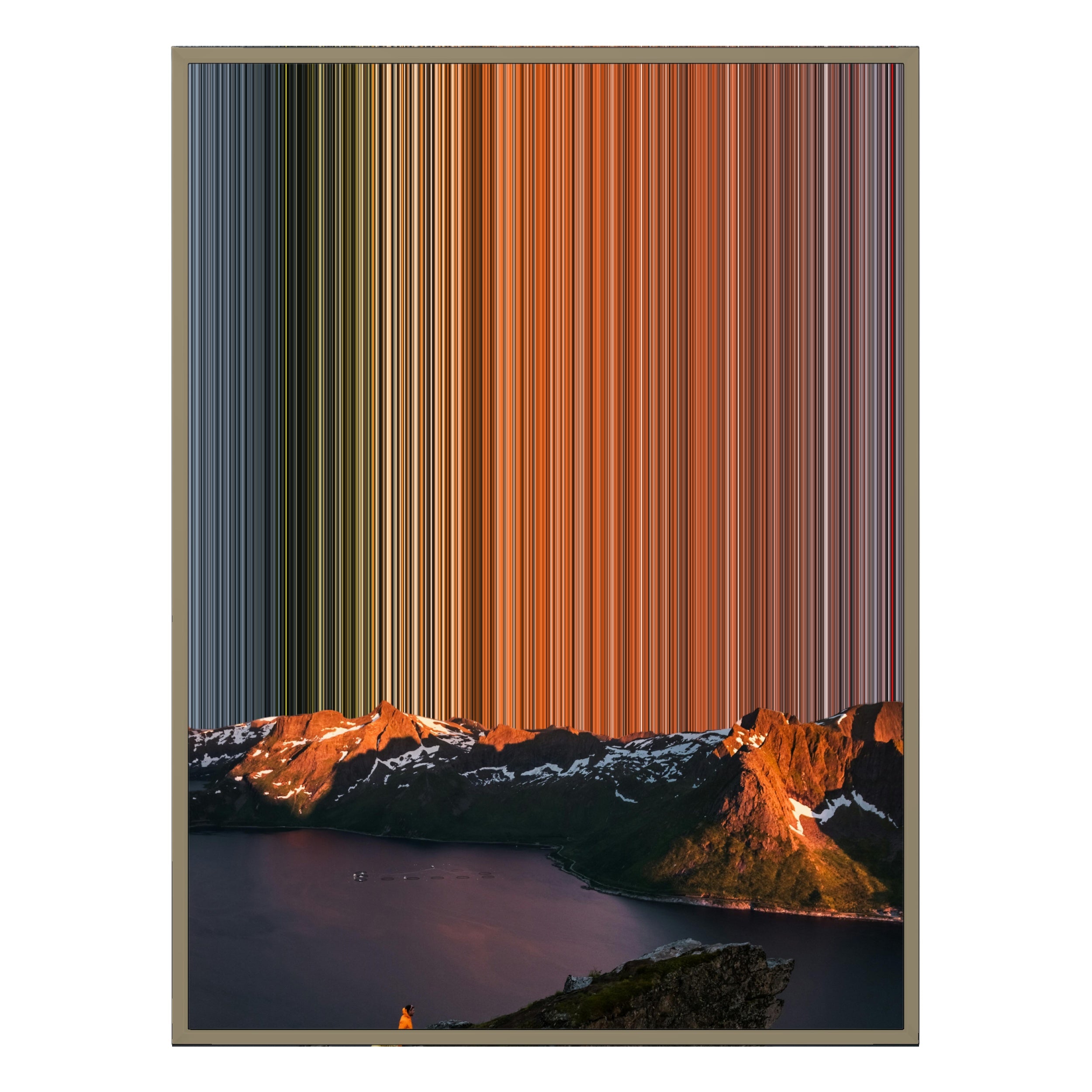 28×34" Metallic Float Frame Canvas - Natural Frame variant