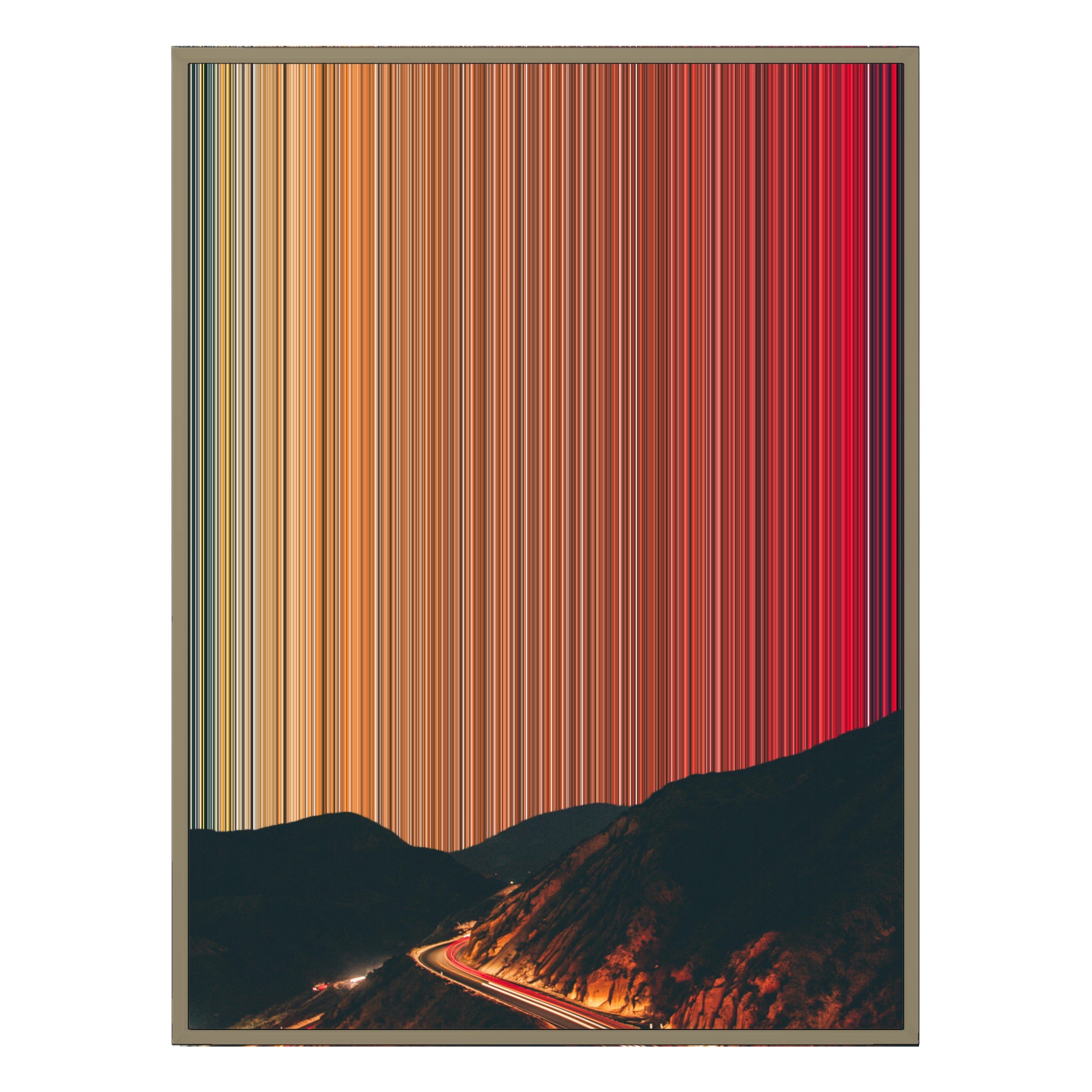 28×34" Metallic Float Frame Canvas - Natural Frame variant