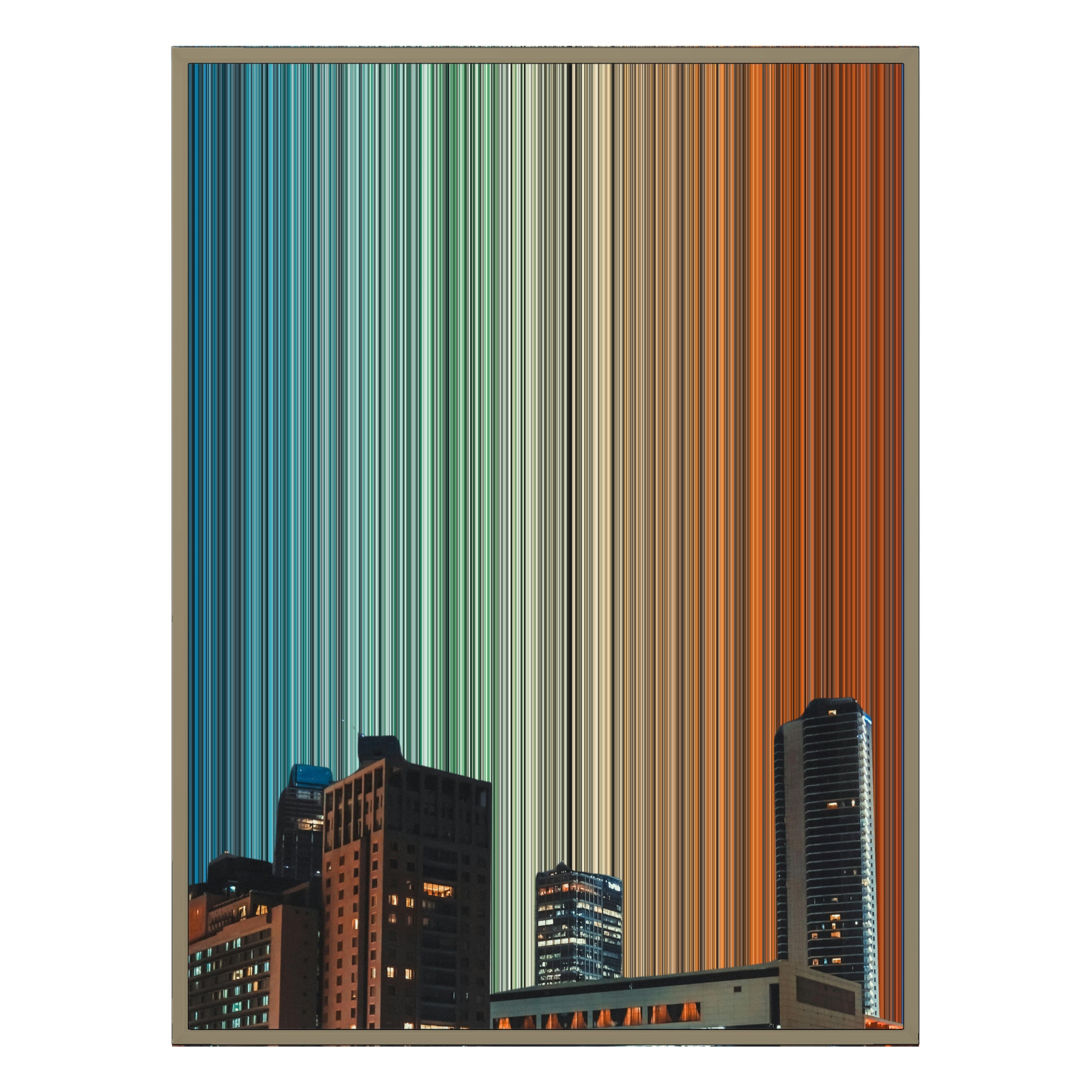 28×34" Metallic Float Frame Canvas - Natural Frame variant