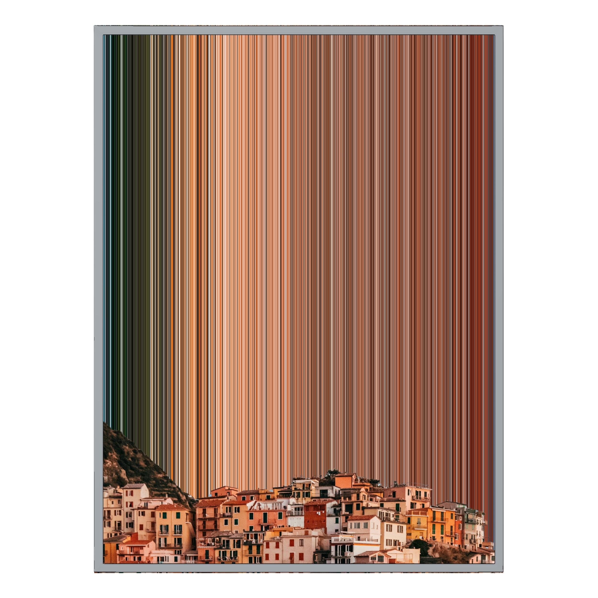 28×34" Metallic Float Frame Canvas - Silver Frame variant