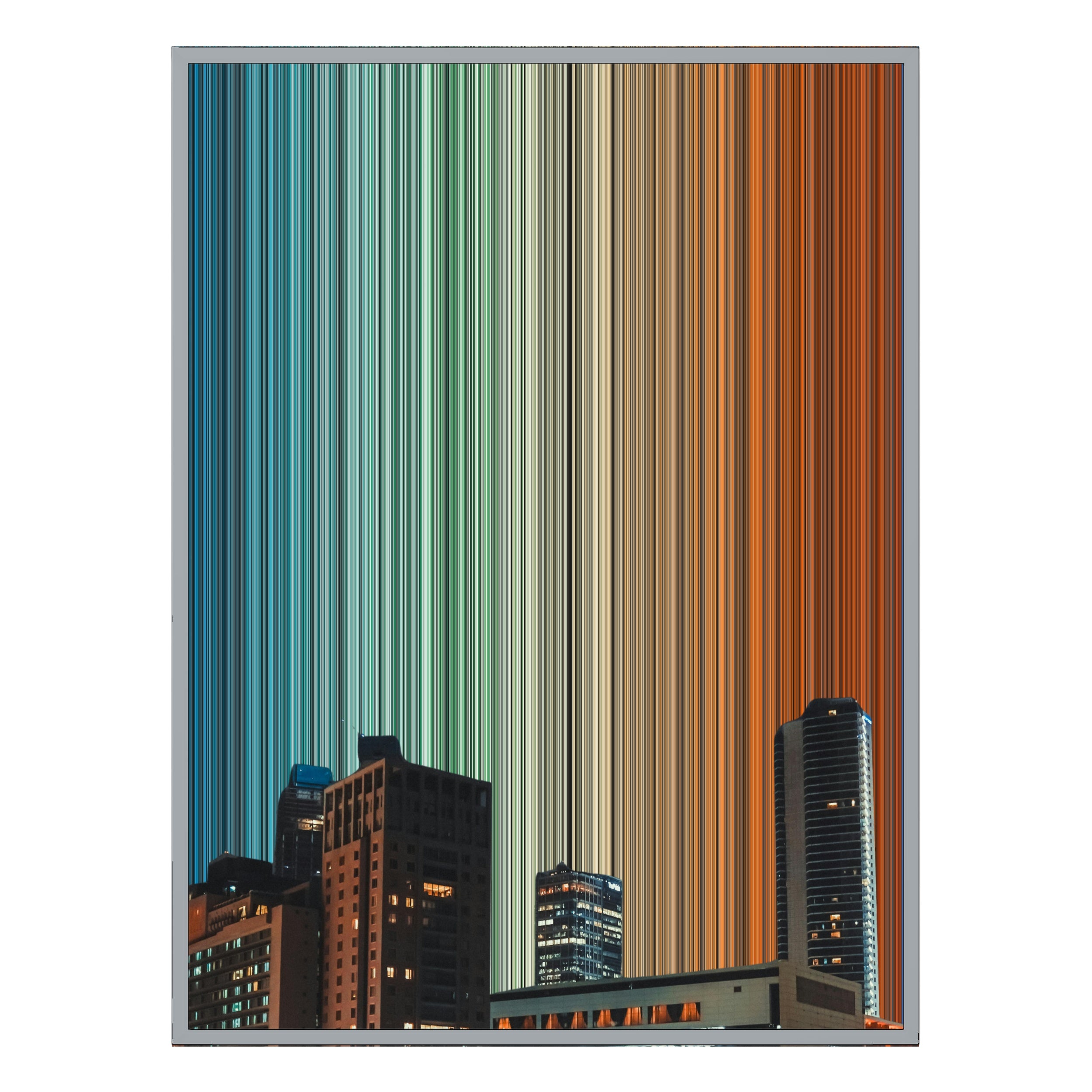 28×34" Metallic Float Frame Canvas - Silver Frame variant