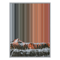 28×34" Metallic Float Frame Canvas - Silver Frame variant