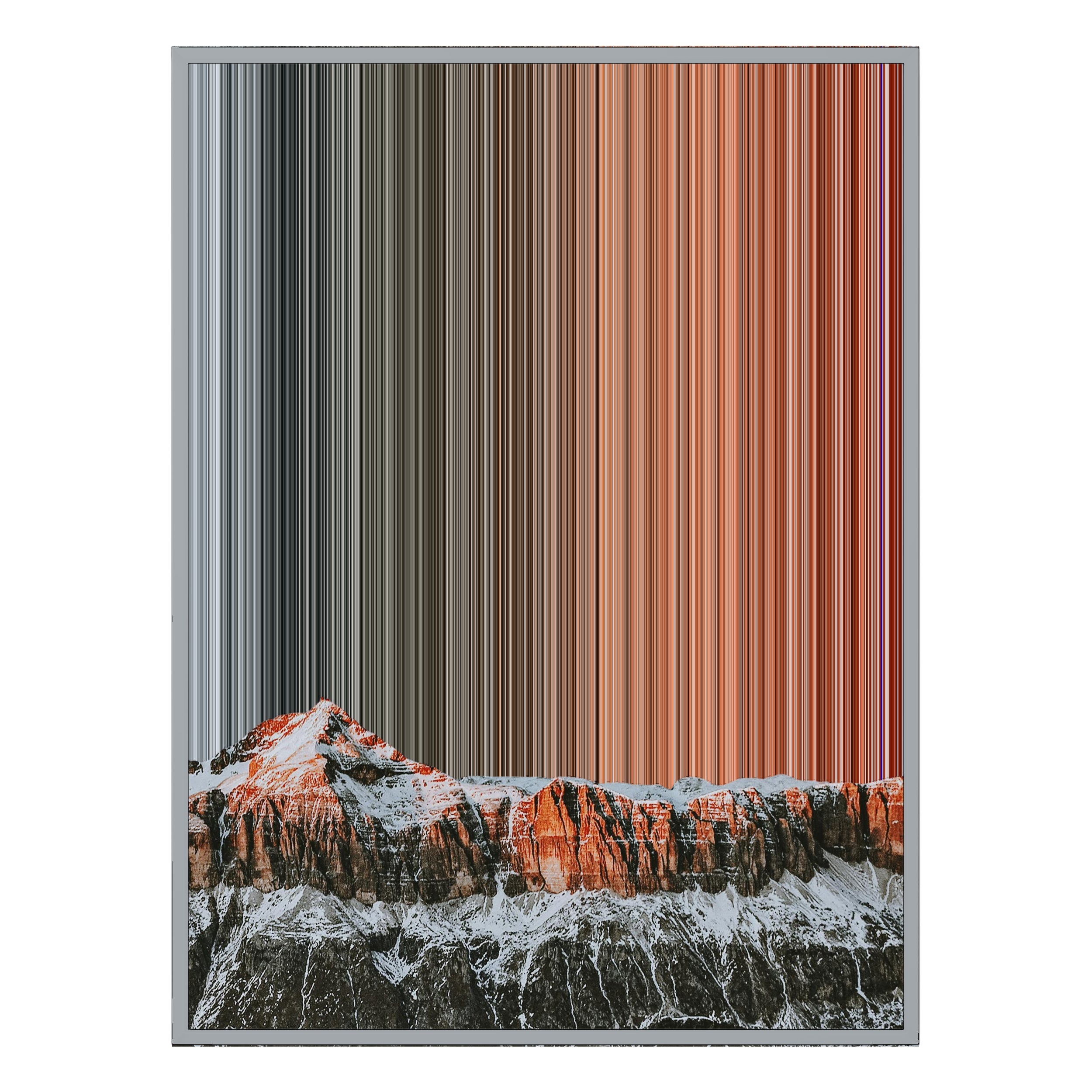 28×34" Metallic Float Frame Canvas - Silver Frame variant