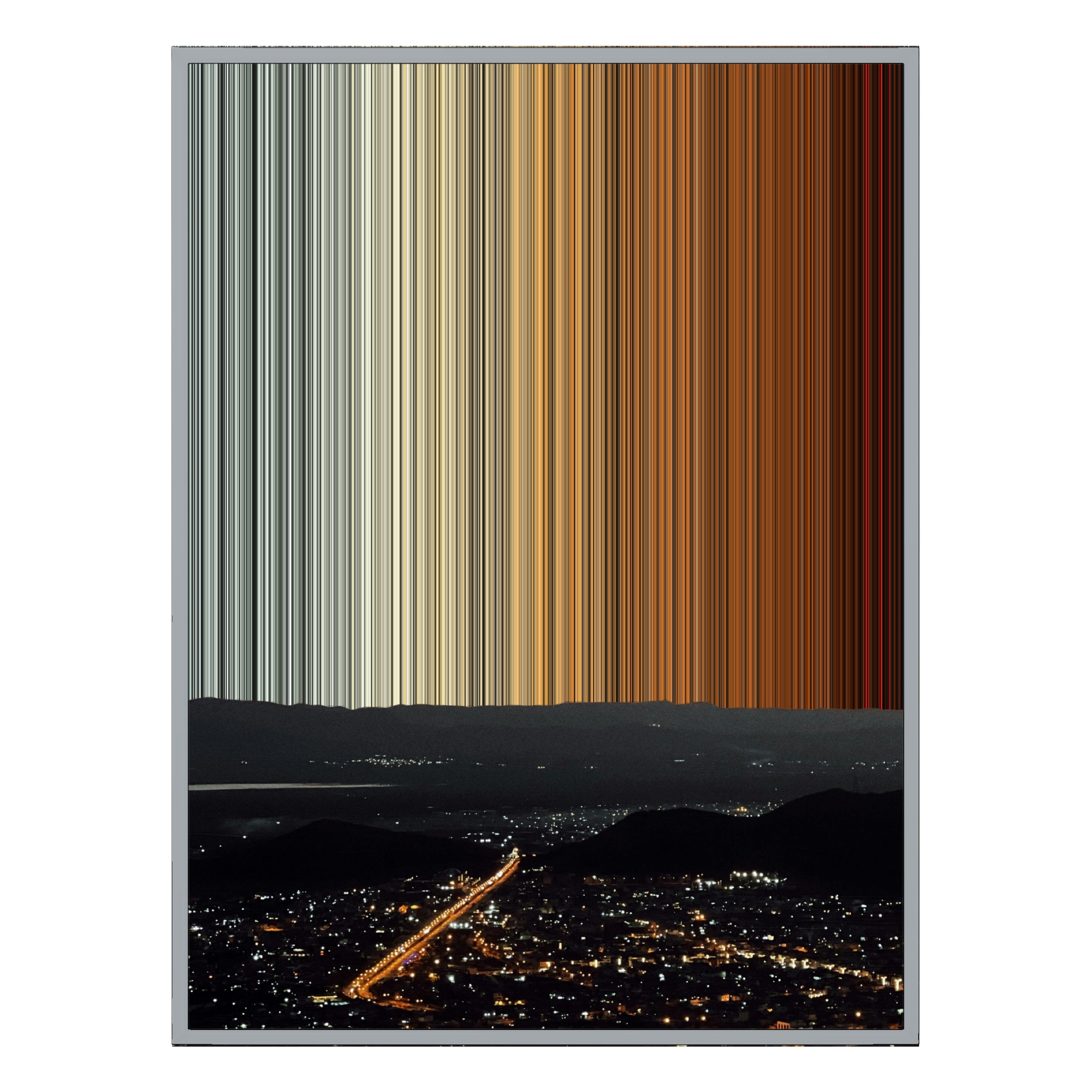 28×34" Metallic Float Frame Canvas - Silver Frame variant