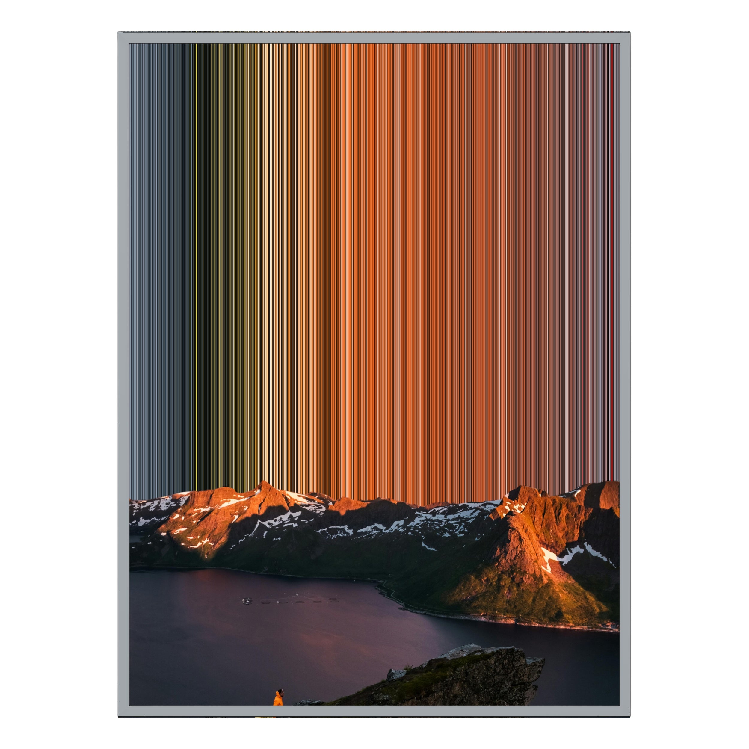 28×34" Metallic Float Frame Canvas - Silver Frame variant