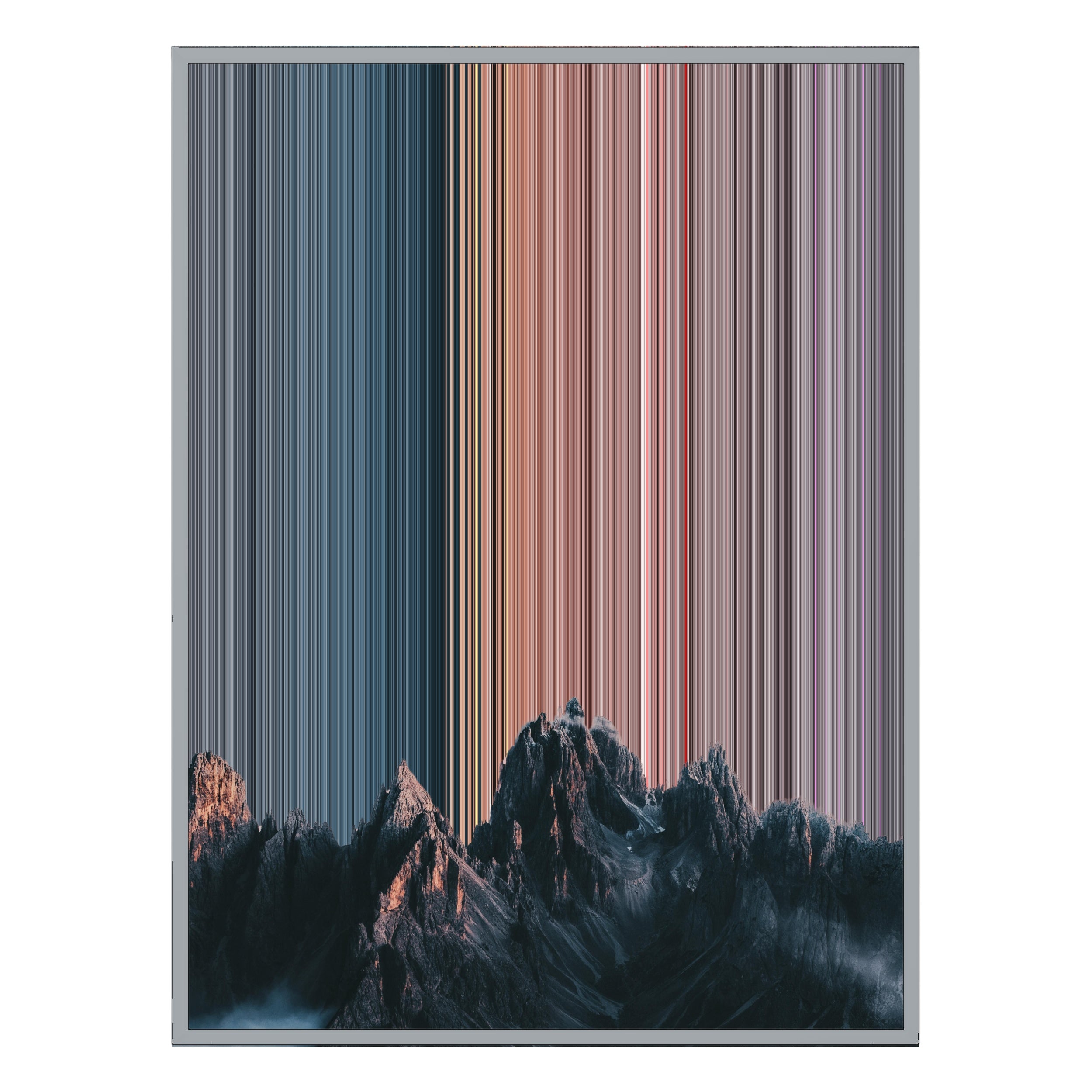 28×34" Metallic Float Frame Canvas - Silver Frame variant