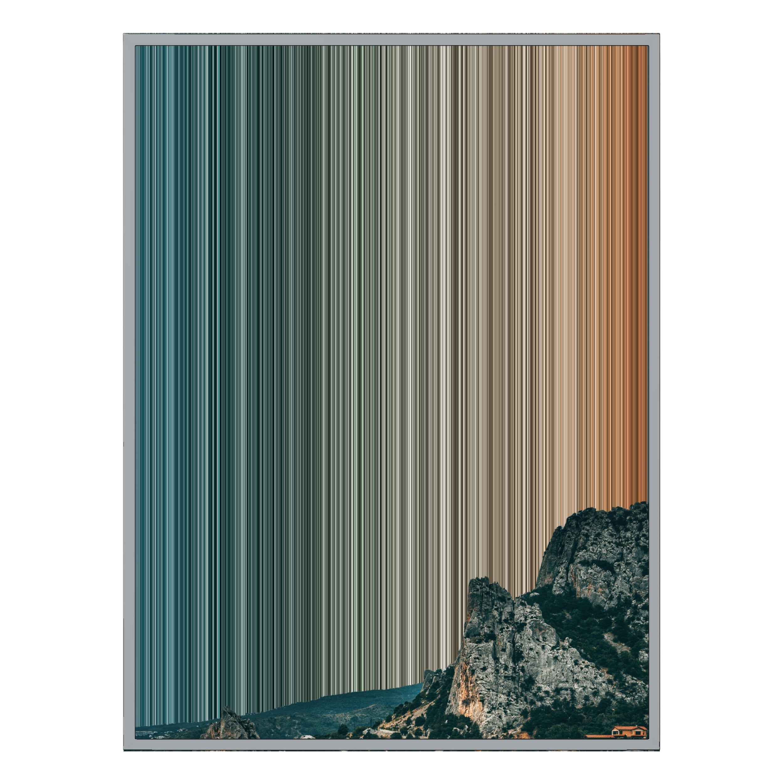 28×34" Metallic Float Frame Canvas - Silver Frame variant