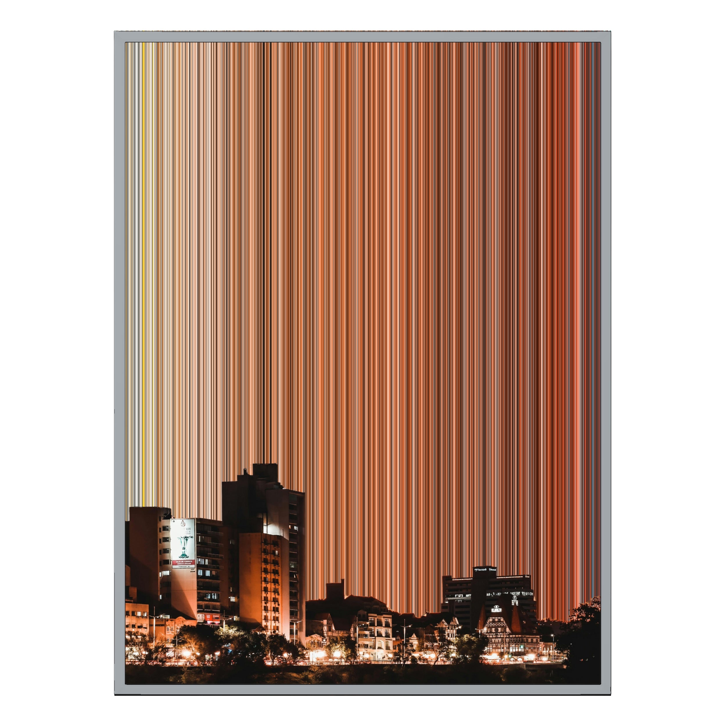 28×34" Metallic Float Frame Canvas - Silver Frame variant