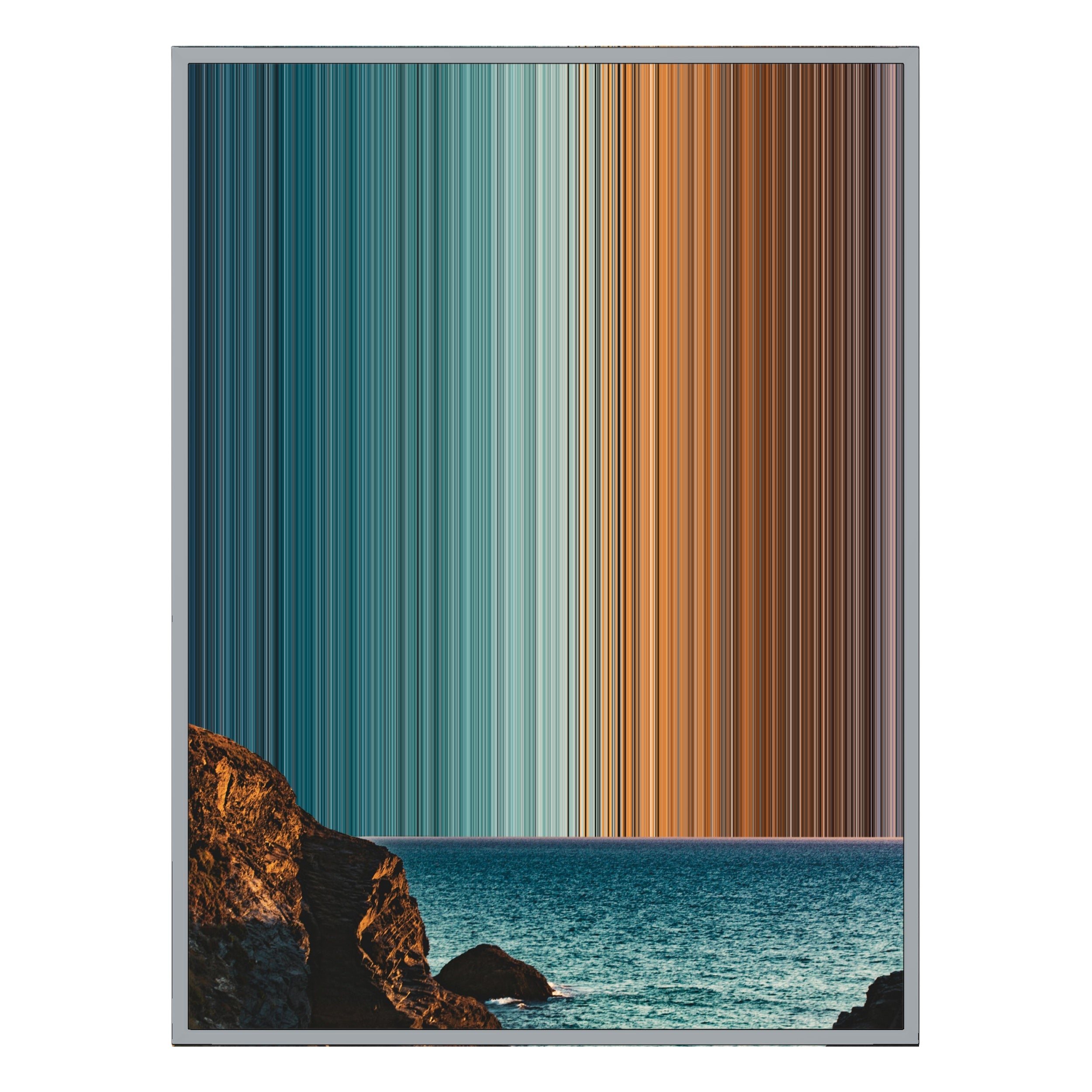 28×34" Metallic Float Frame Canvas - Silver Frame variant