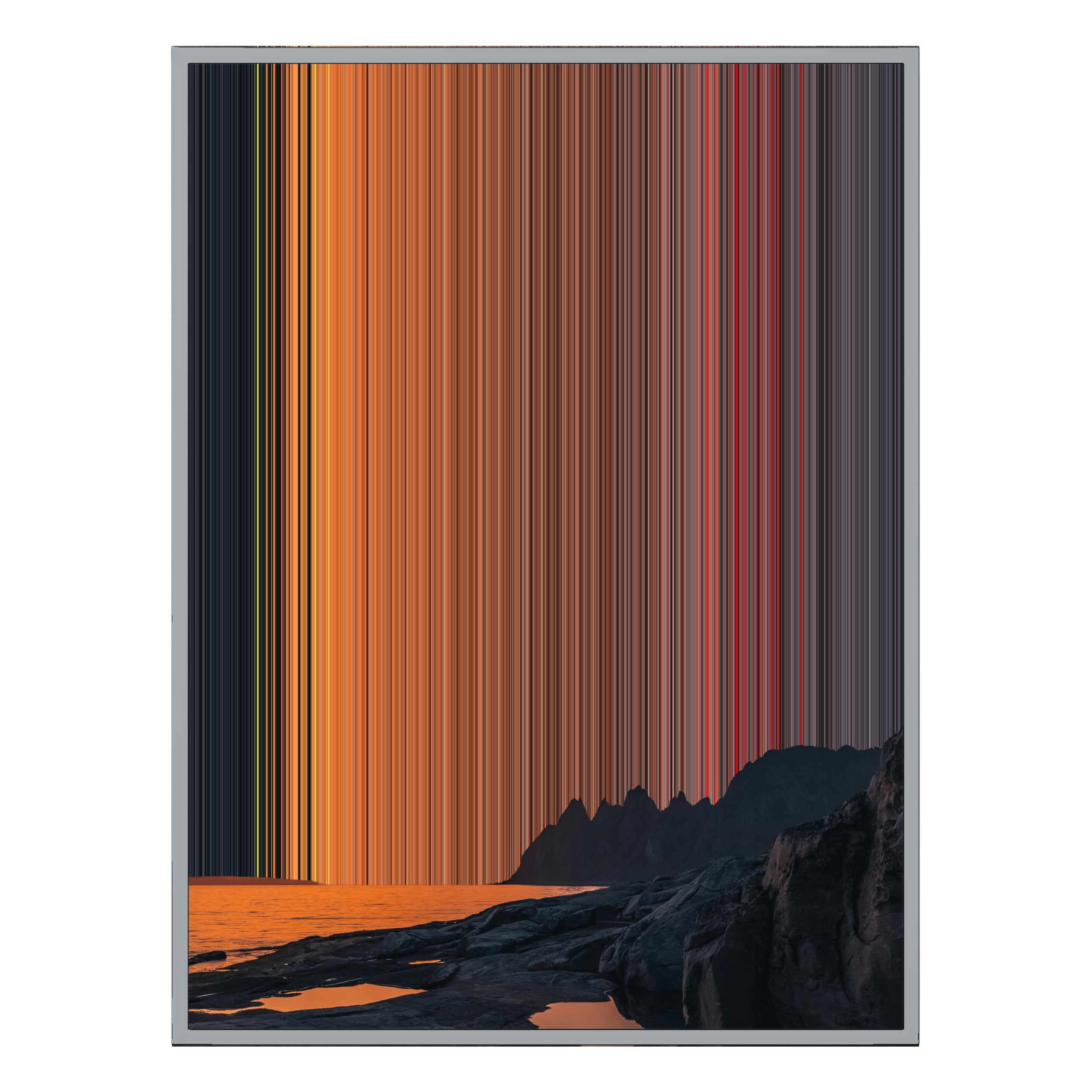 28×34" Metallic Float Frame Canvas - Silver Frame variant