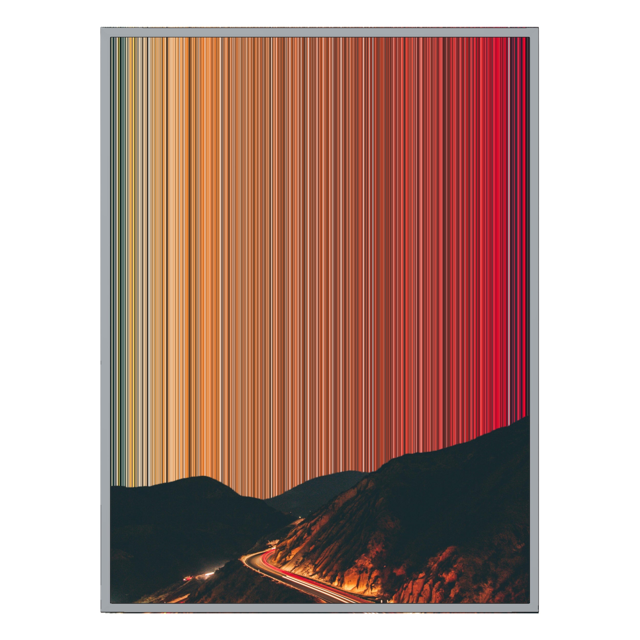 28×34" Metallic Float Frame Canvas - Silver Frame variant