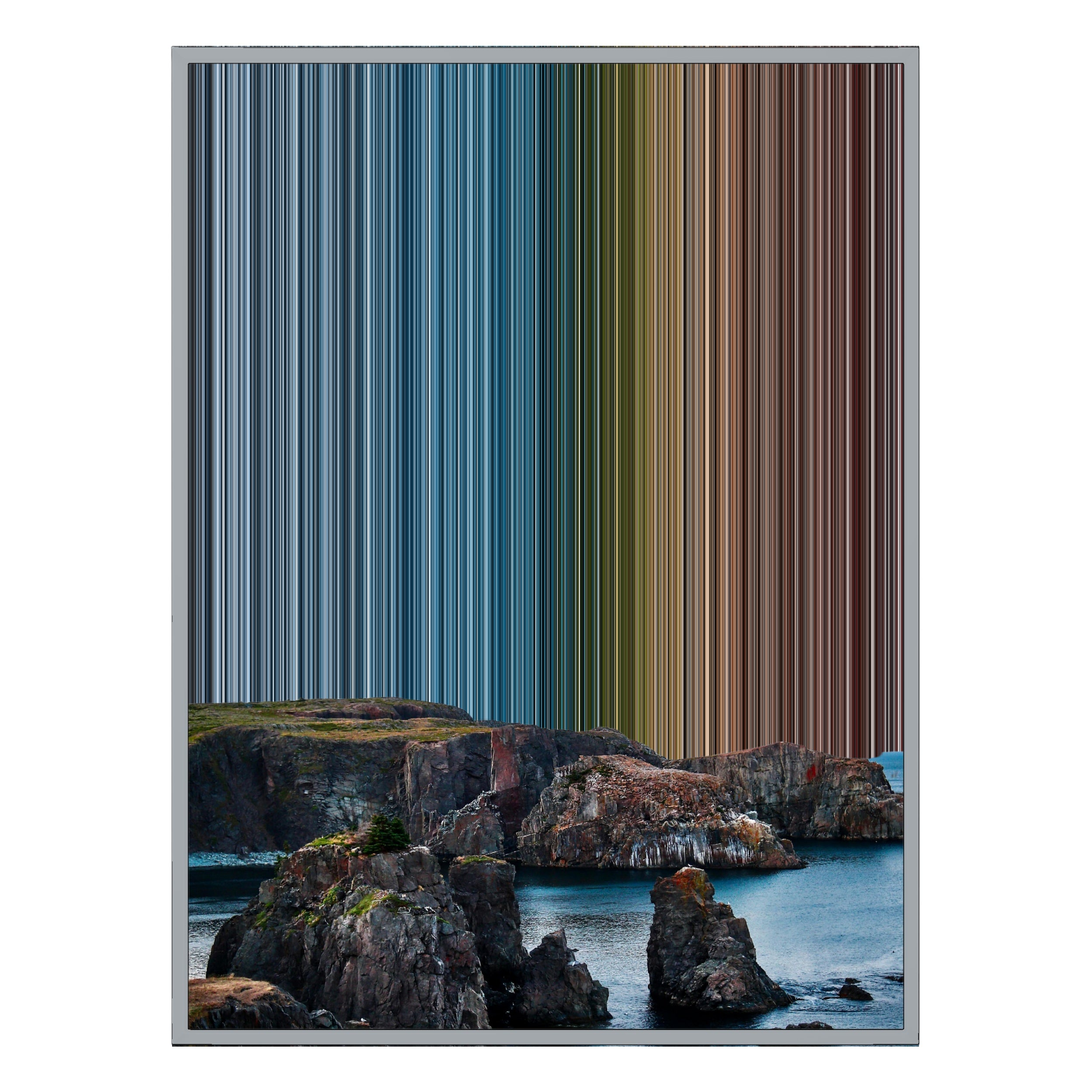 28×34" Metallic Float Frame Canvas - Silver Frame variant