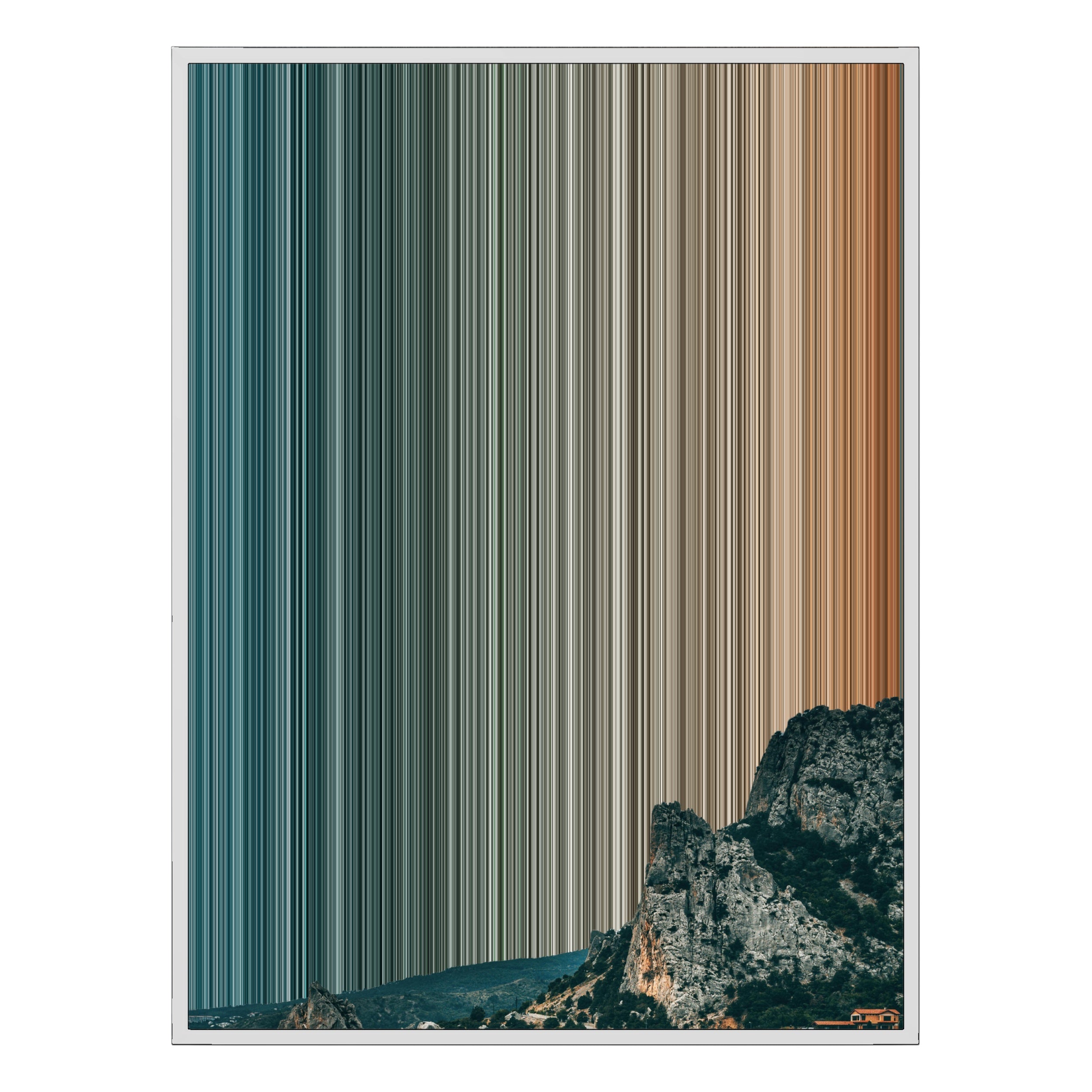 28×34" Metallic Float Frame Canvas - White Frame variant